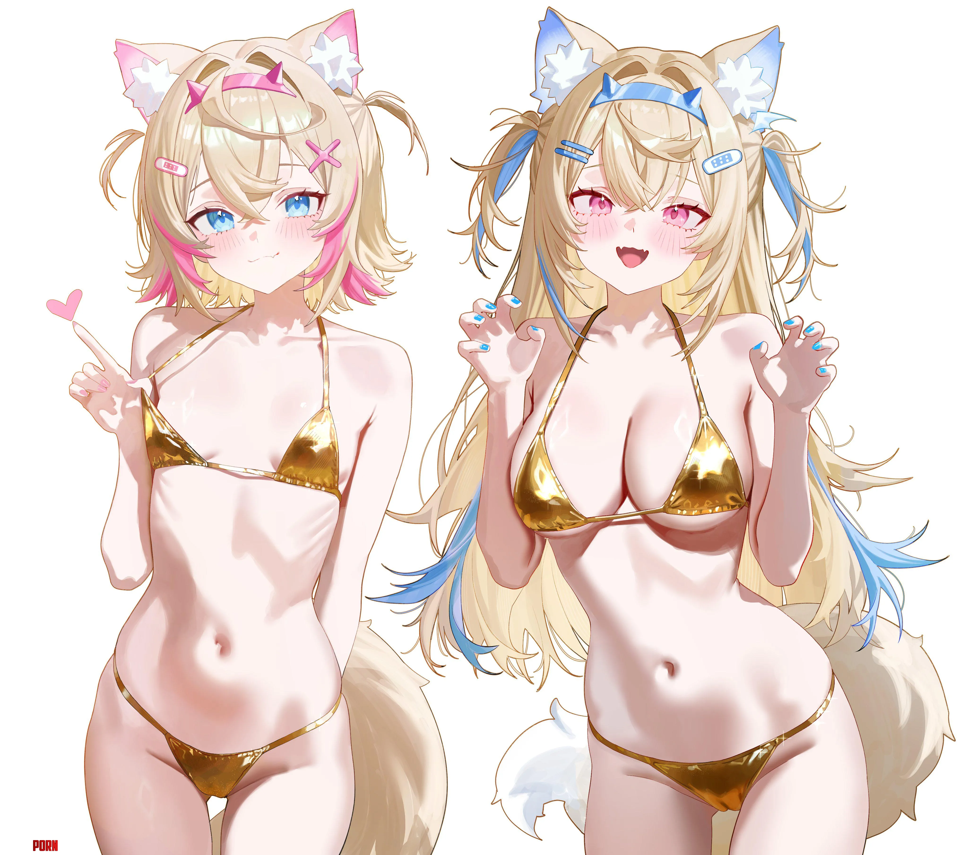 Fuwamoco golden baukini (Aska) [HoloLive English Advent] by FelixxTheCatboy