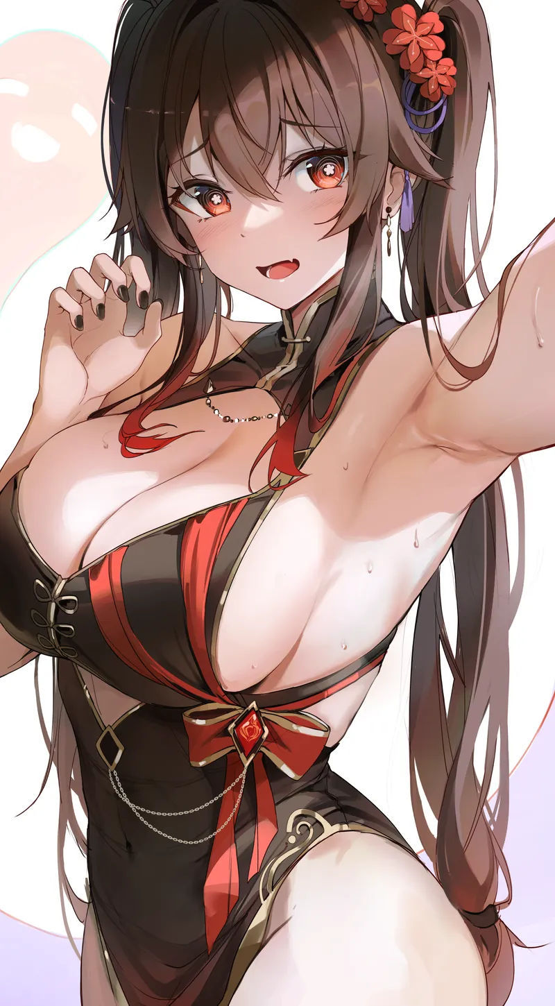 Thumbnail Marxsander2016 Presents 'Hu Tao with Big Milkers [Genshin Impact]' in pantsu Territory