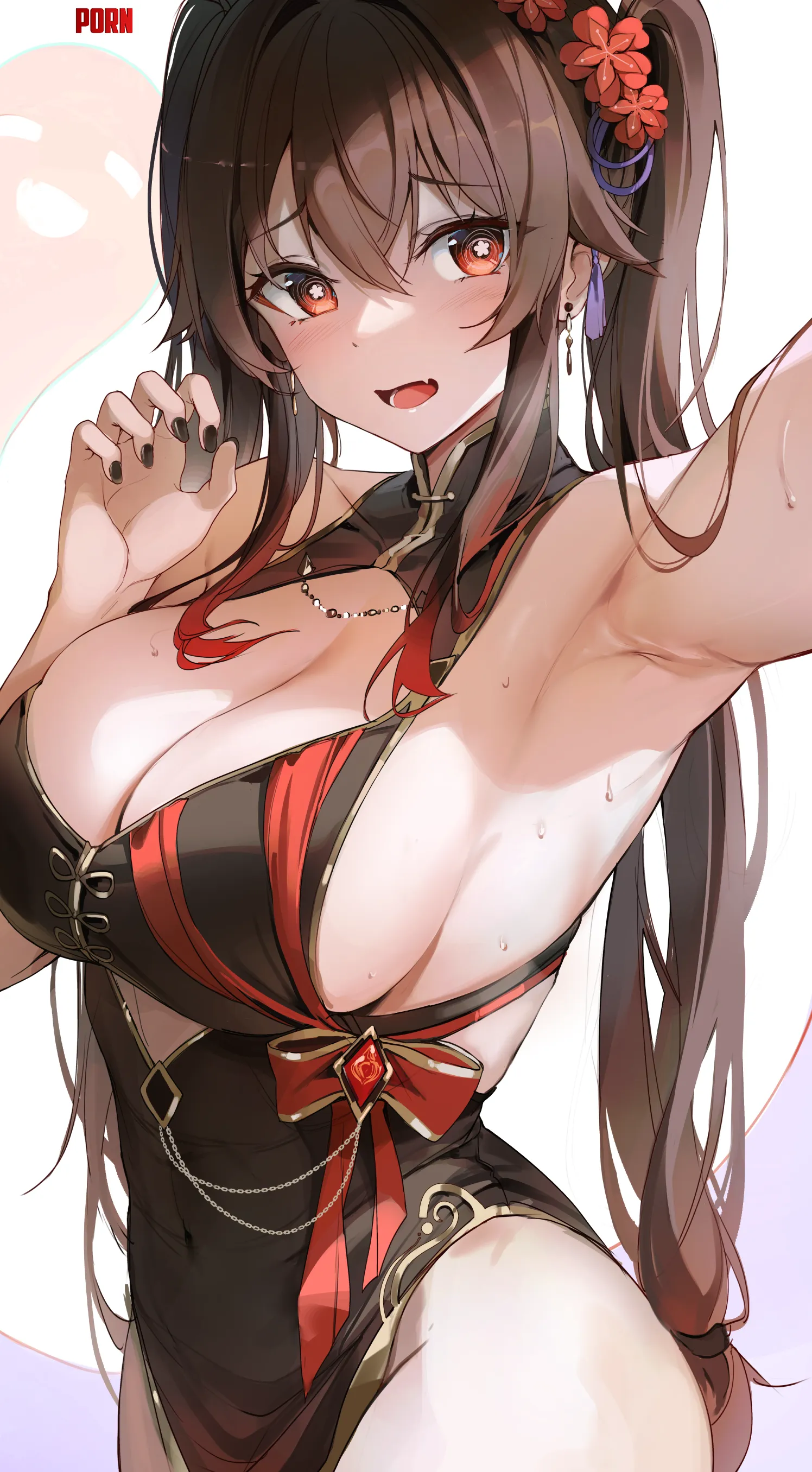 Hu Tao but with big milkers [Genshin Impact] by marxsander2016