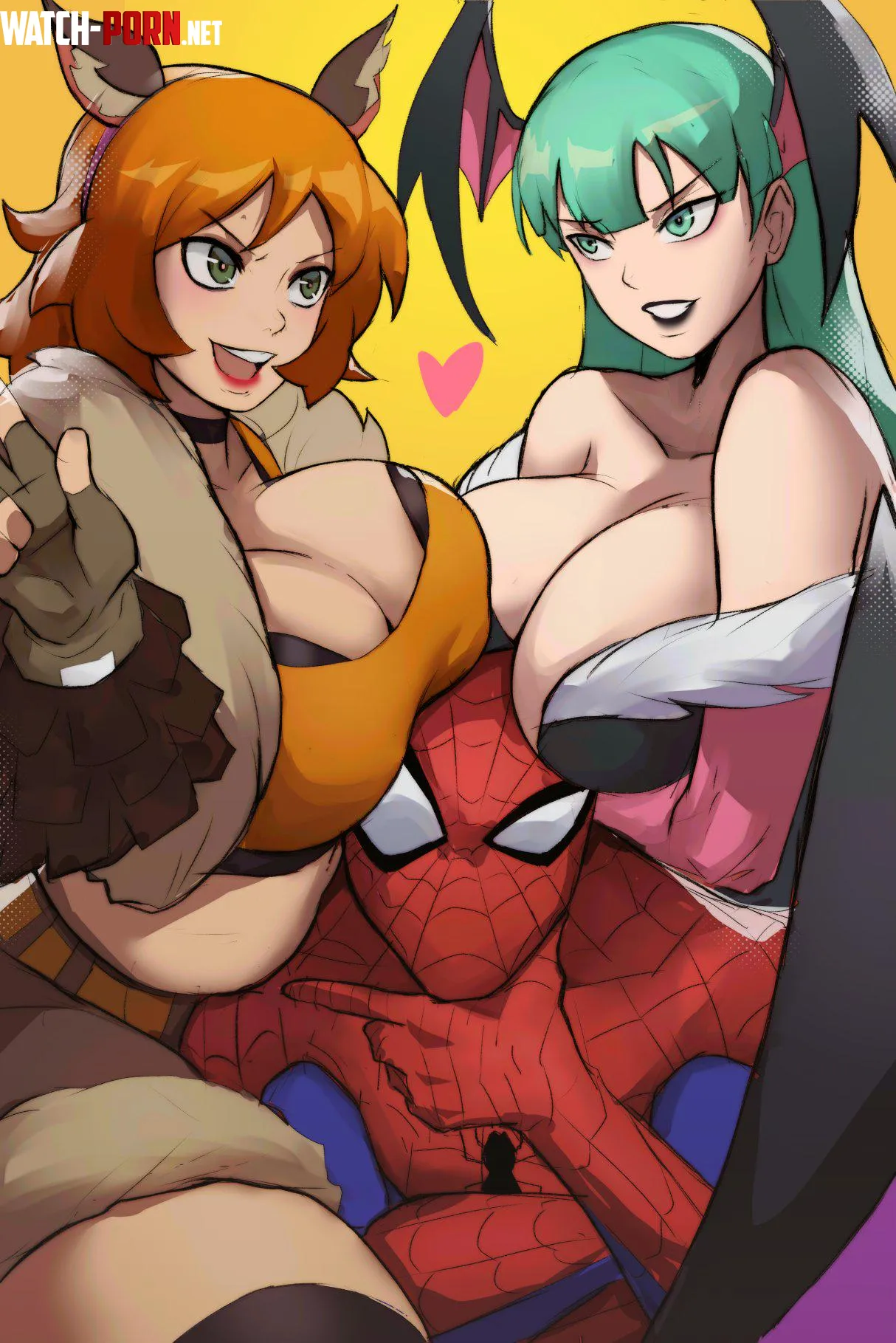 Squirrel Girl & Morrigan [Marvel × Darkstalkers] by LafterMastr