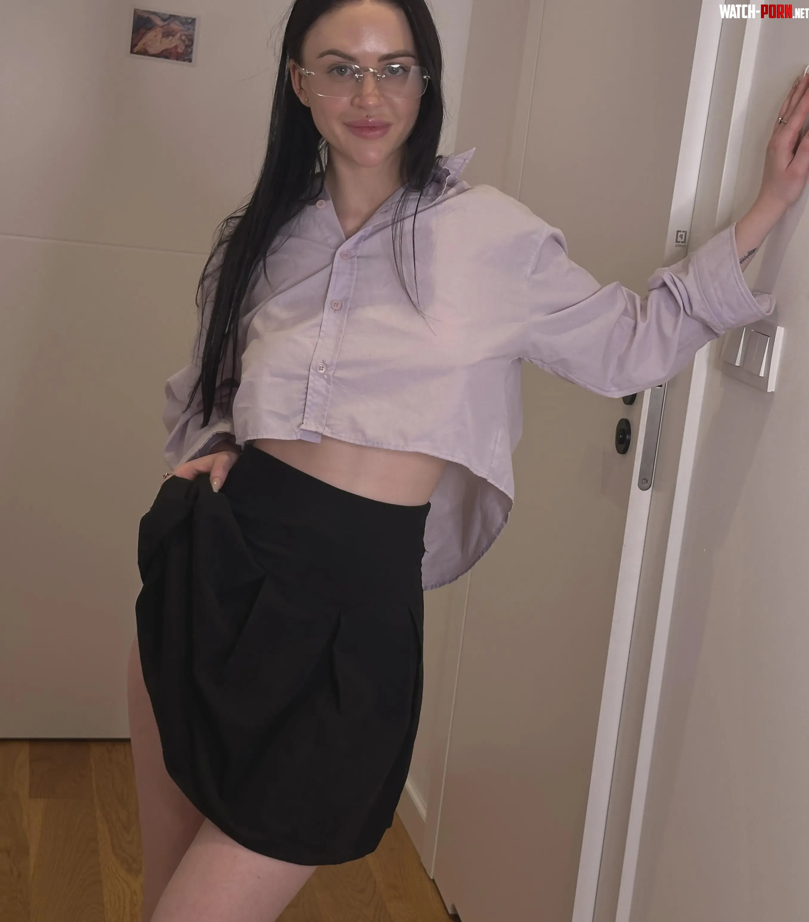 This cute milf secretary put on her best skirt and glasses by ChamsyBlushGlow