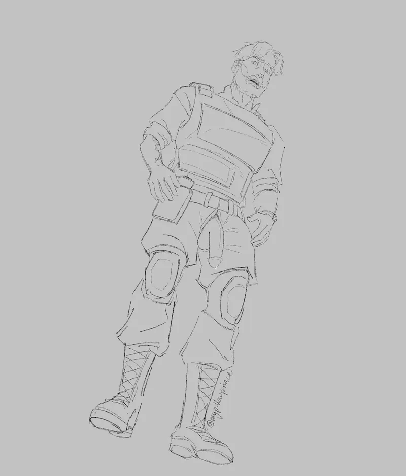 Thumbnail Sketch of Rutledge from G20: Unique Artwork | mypillowprincee
