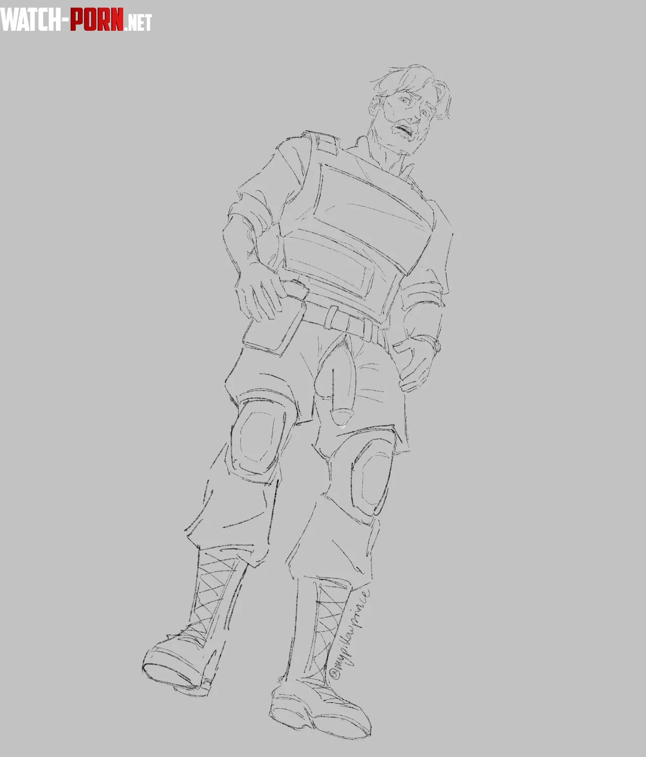 Sketch of Rutledge from G20!! (art by me) by mypillowprincee