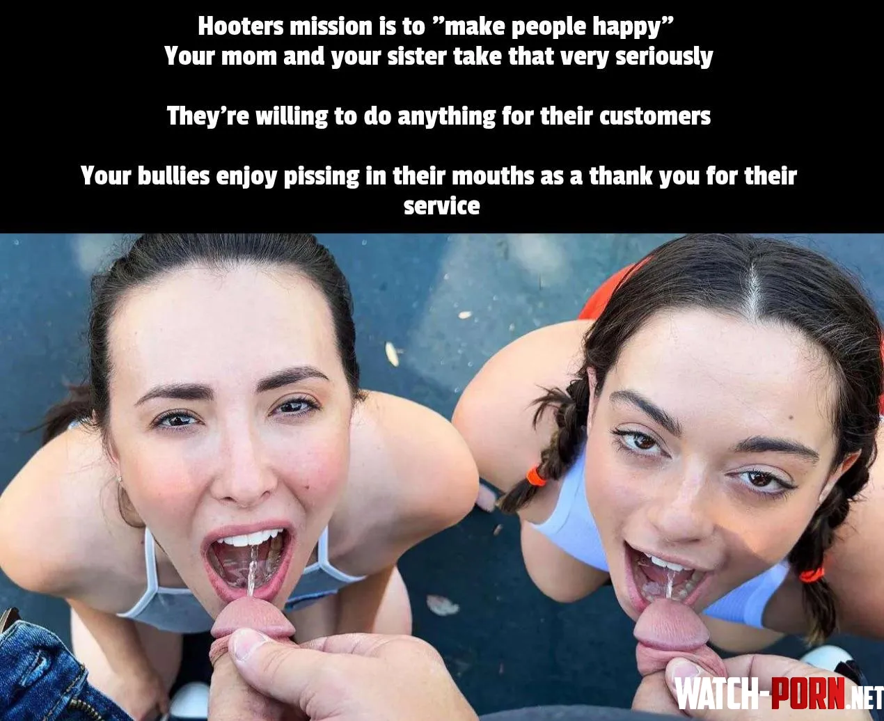 Your mom and sister take customer satisfaction very seriously by Captionsforever
