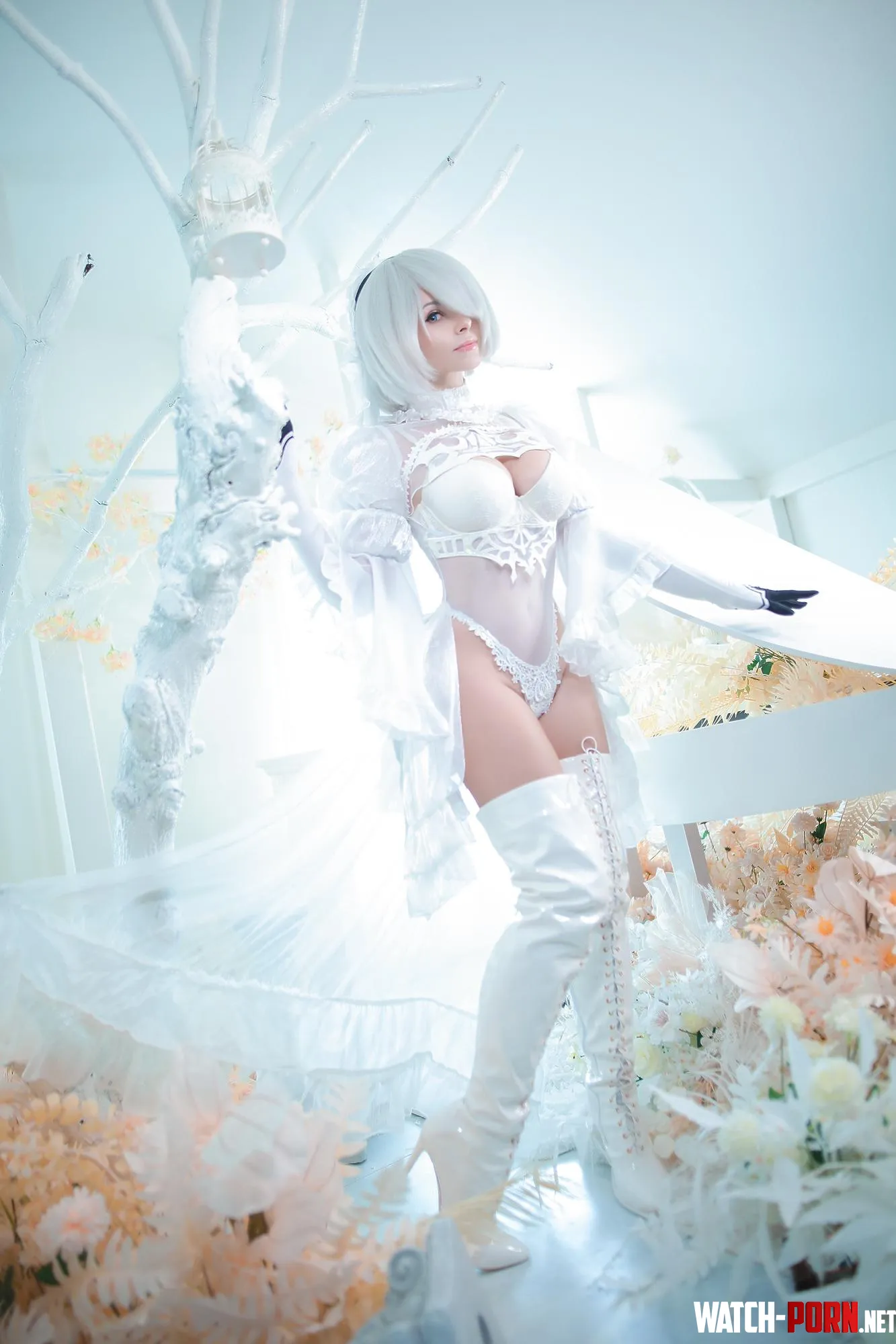White 2B from Nier Automata by Yuna Kairi by YunieSunshine