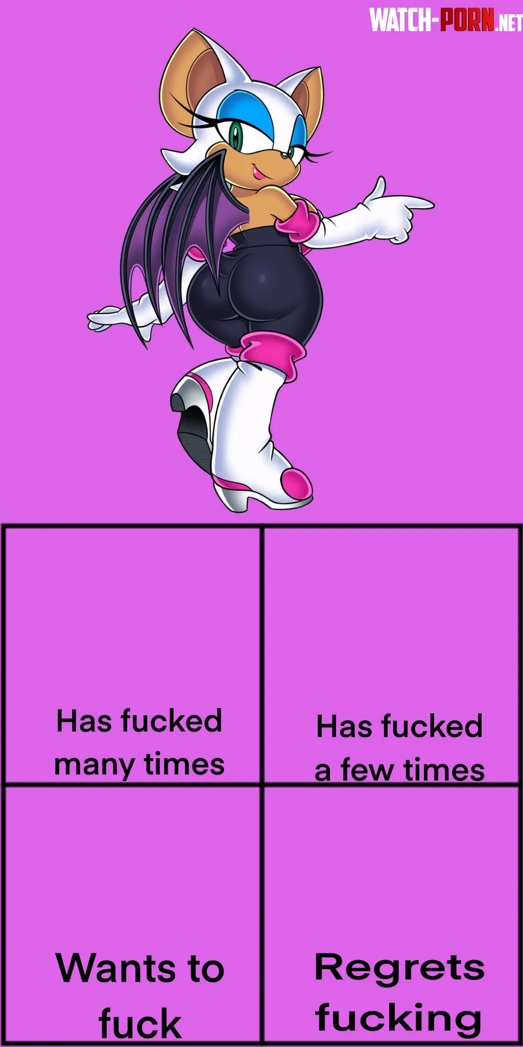 Rouge partners part 1: who has she fucked many times? by Crumpetttttt