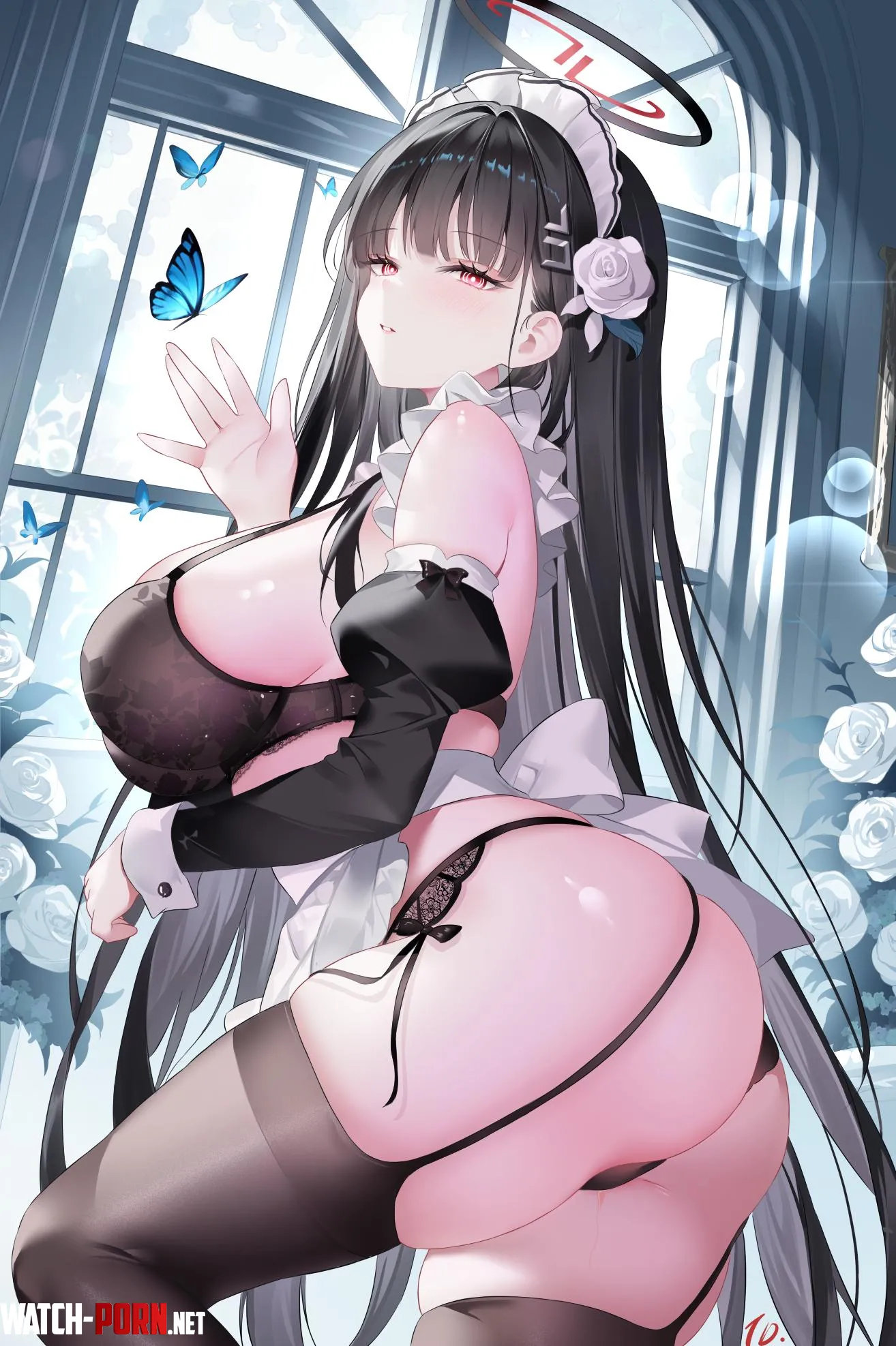 Sexy maid Rio [Blue Archive] by marxsander2016