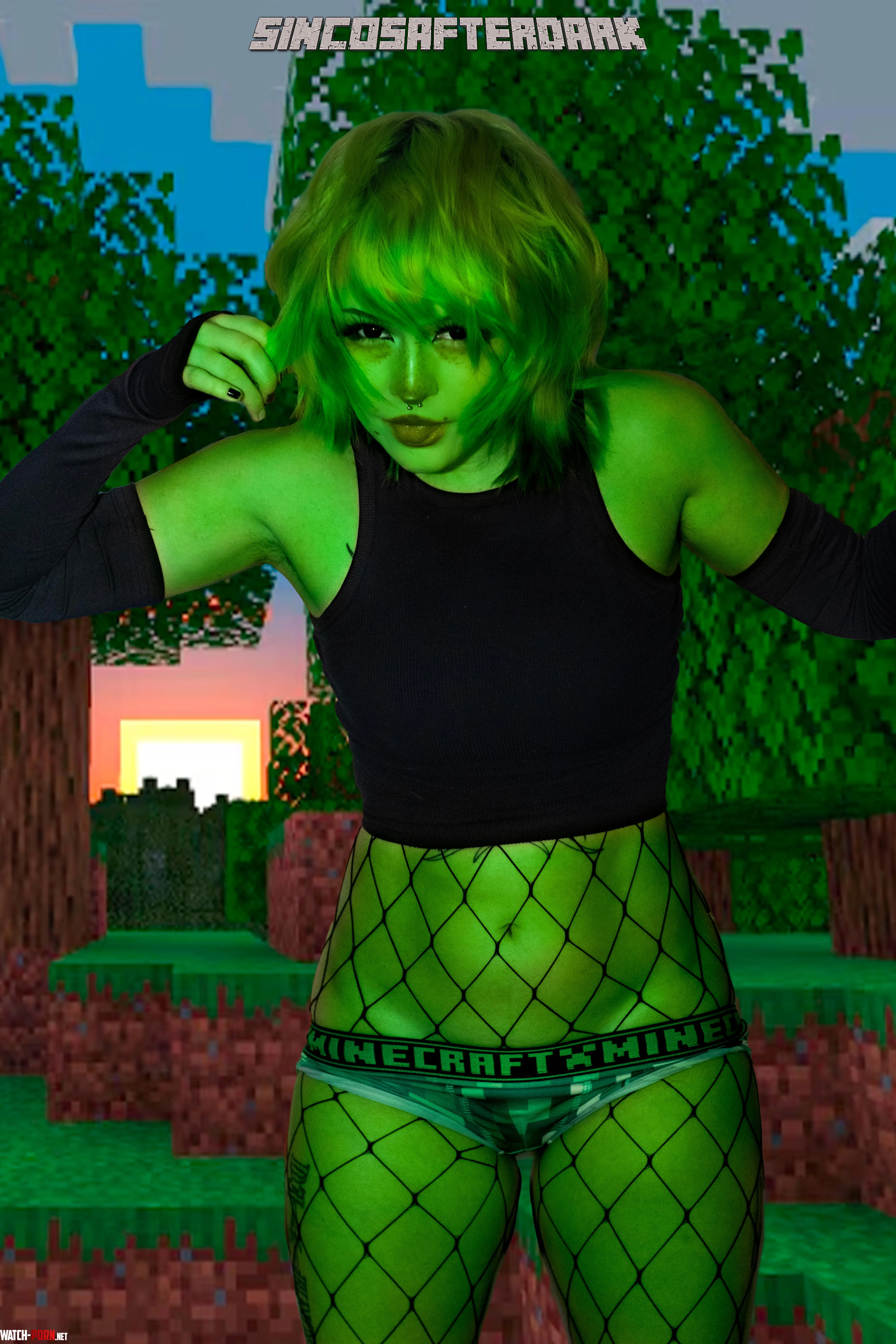 my creeper (minecraft) cosplay by sincosafterdark