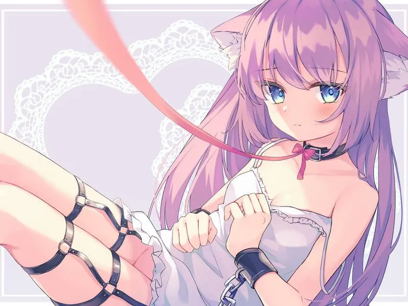 Thumbnail Admiring Cuteness in Cuffed and Collared Ensembles by Micnnsfw | hentaibondage