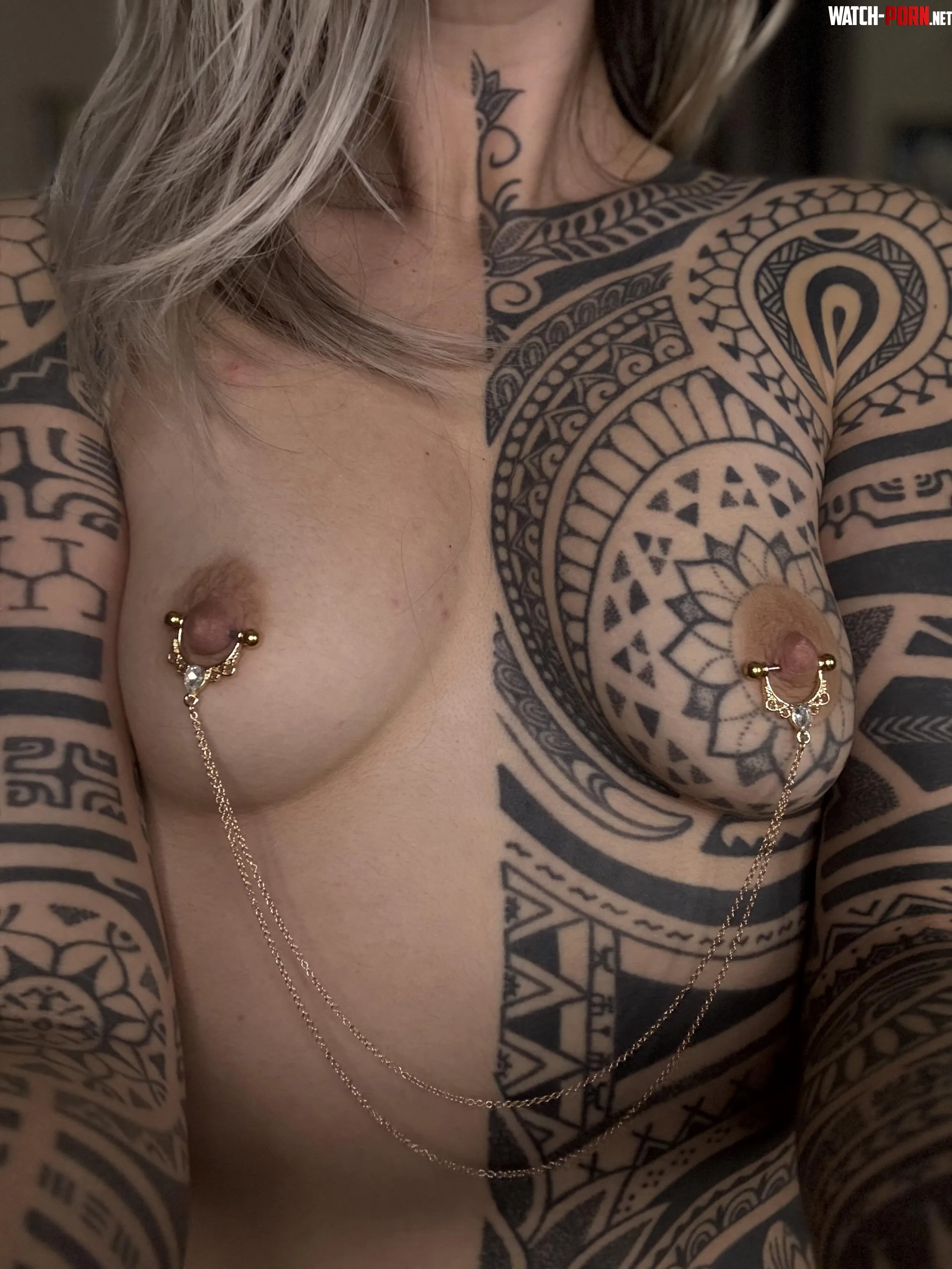 Small tatted and pierced by mmm4445