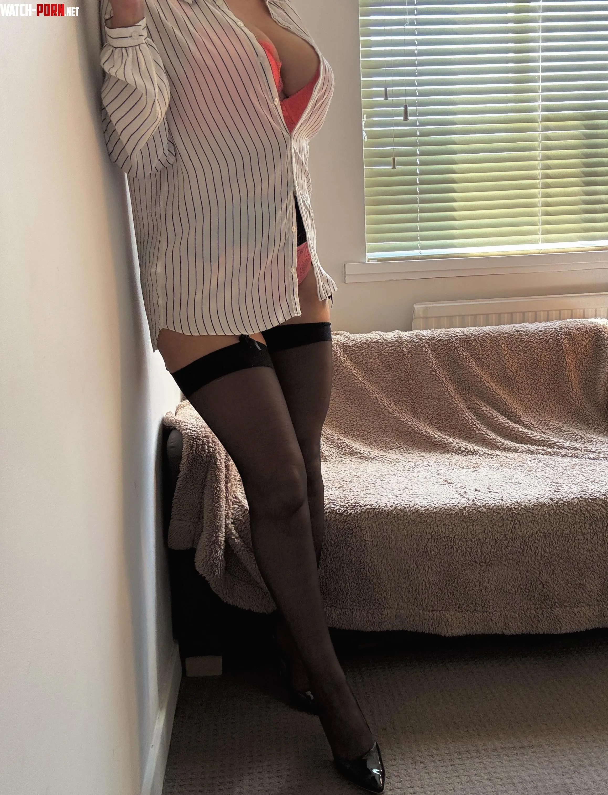 Getting dressed for the office 😈 by Kimberlyhose