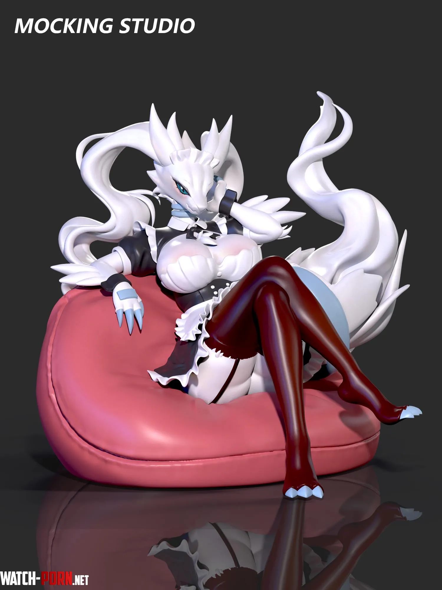 Reshiram in a maid outfit by OrzGK