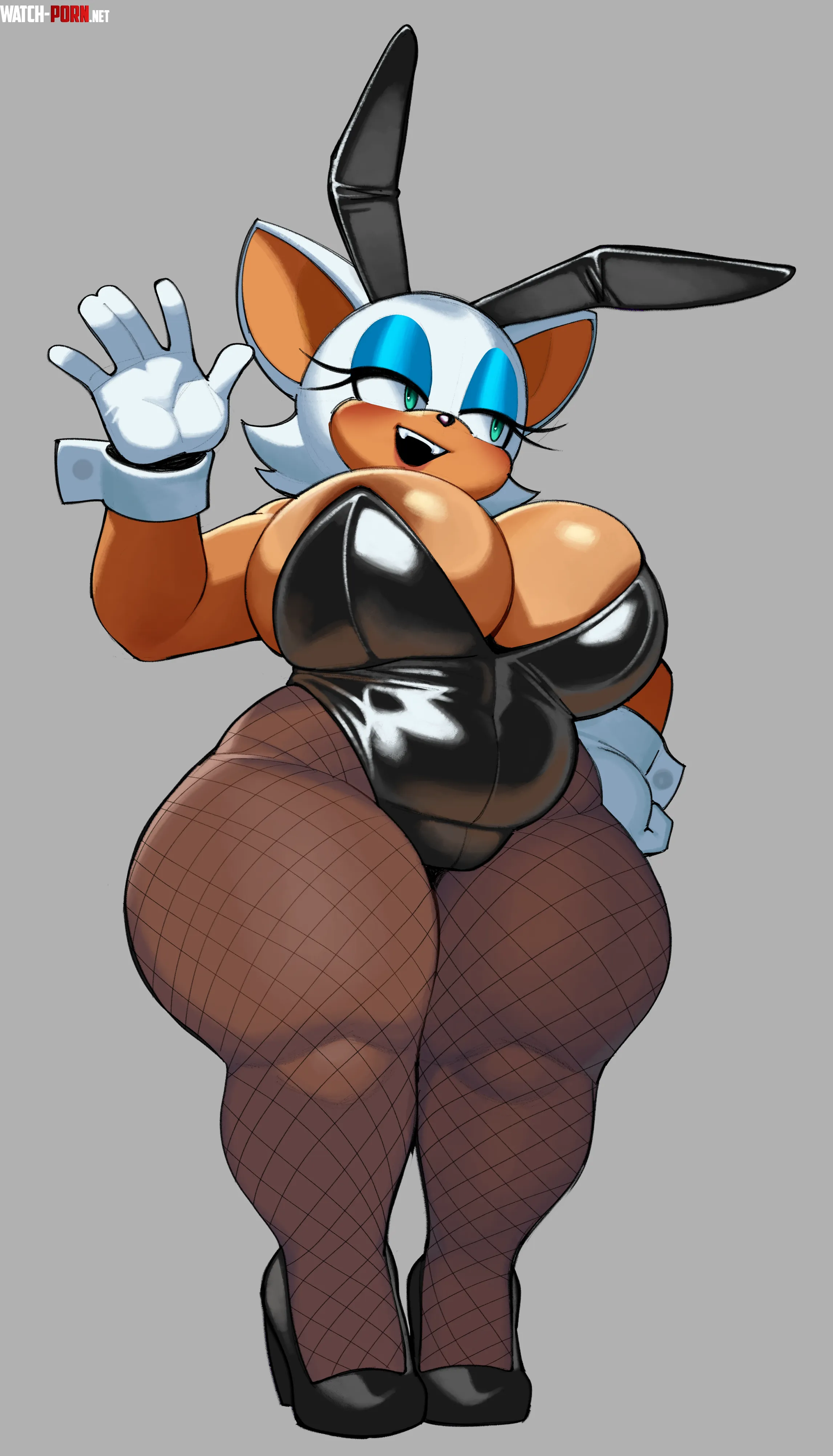 Rouge in a bunny suit [Sonic the Hedgehog] by LafterMastr