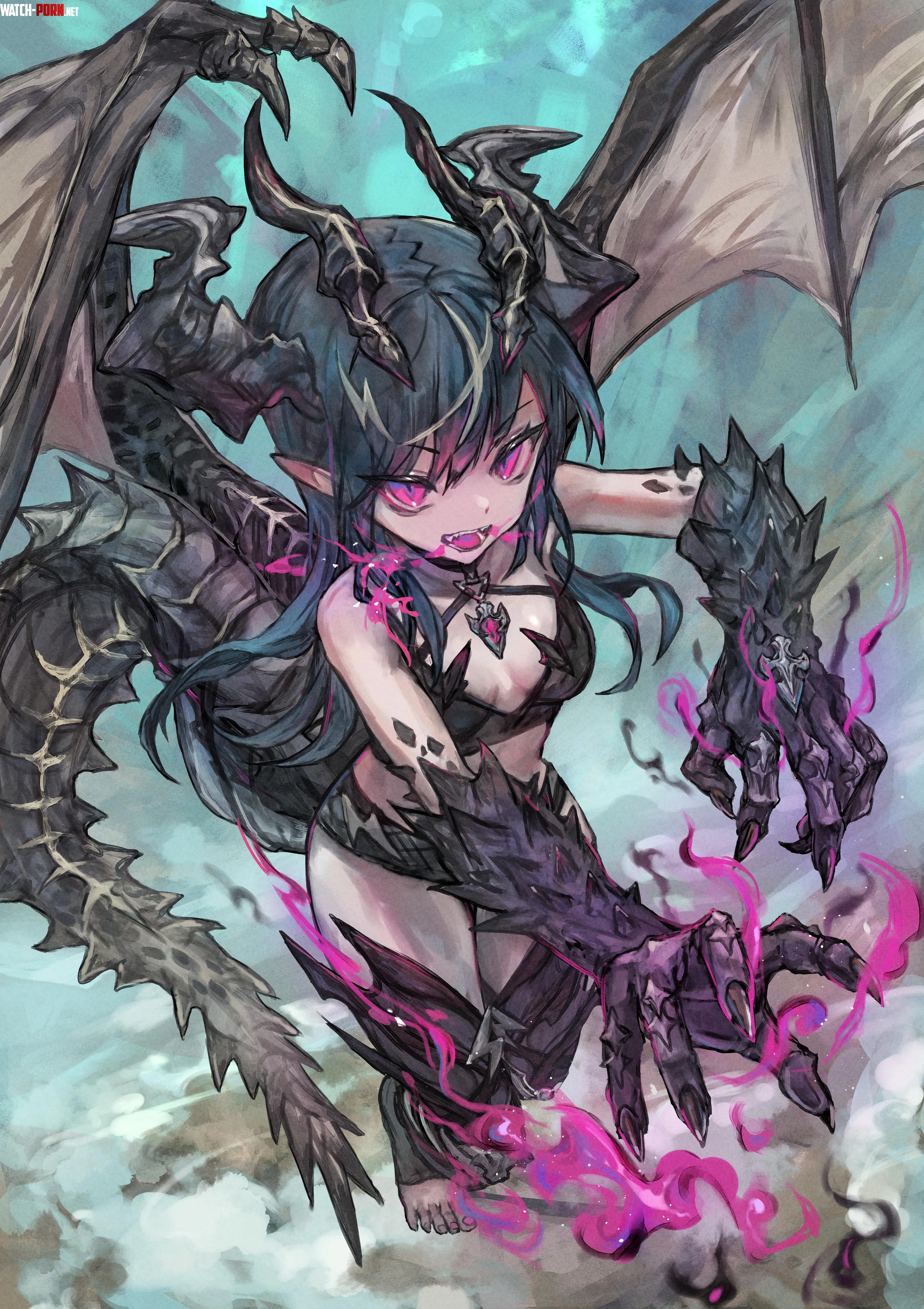 Black Dragon-chan [original] by Zewen_Senpai