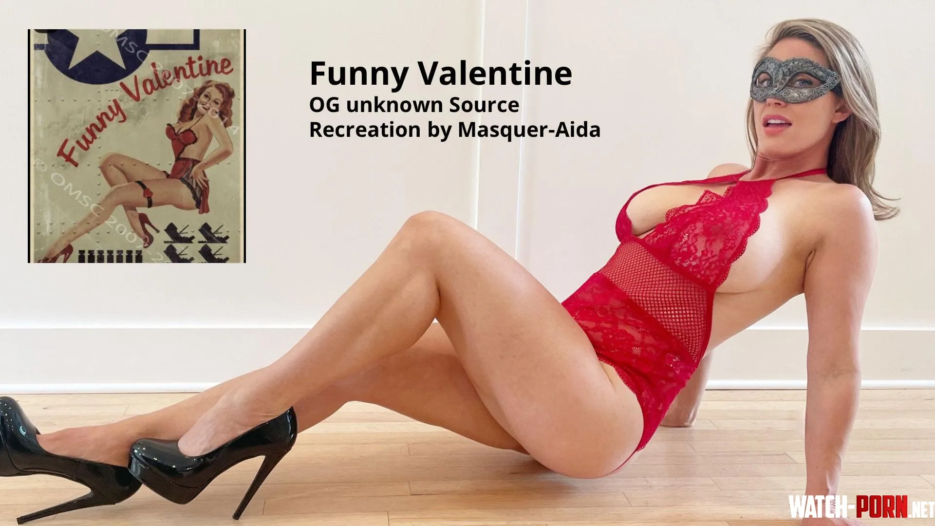 Sheer Red Onepiece used for Warbird Noseart Recreation: Funny Valentine by StrictConfection3860