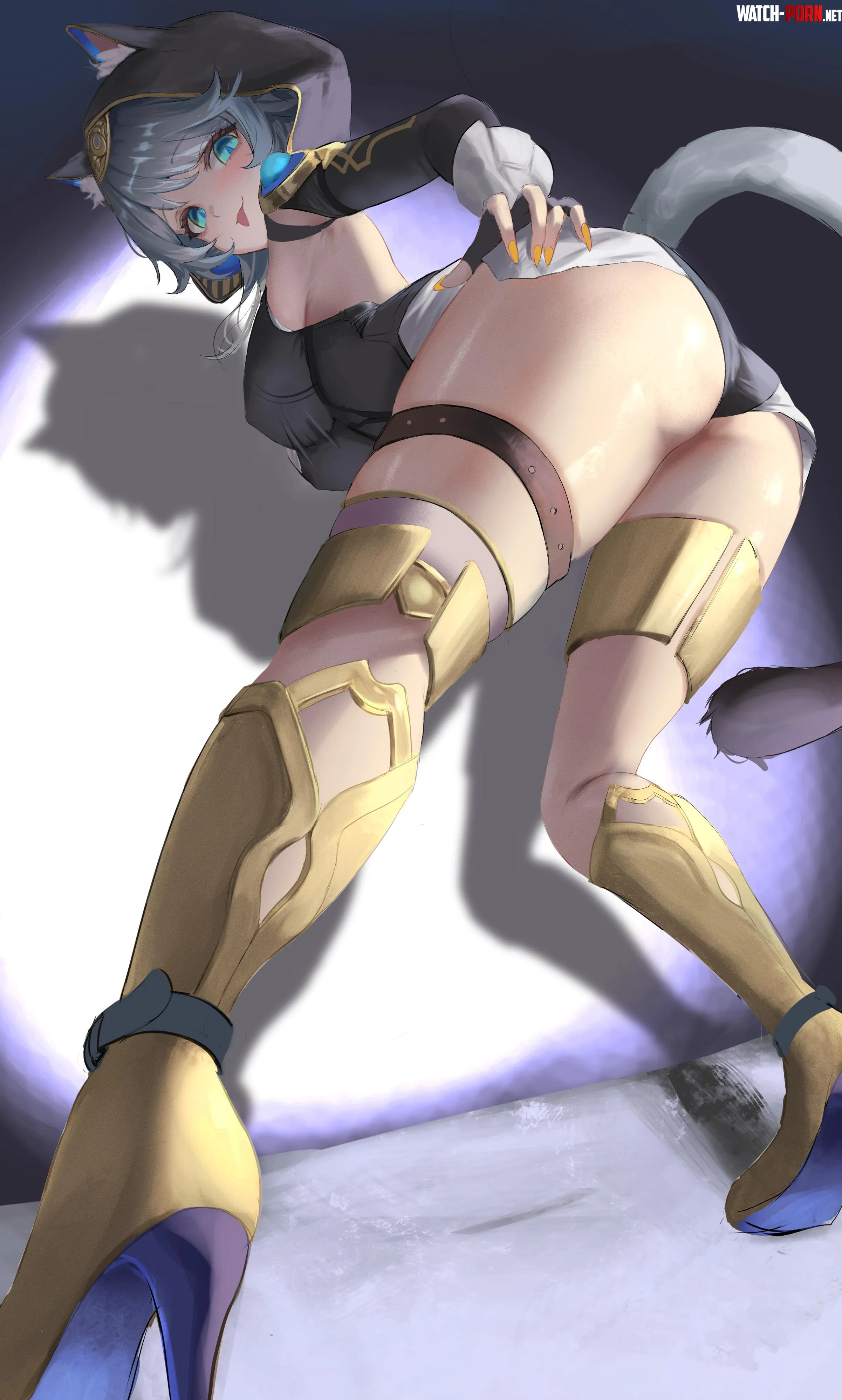 Cipher's sexy battle stance [Honkai: Star Rail] by marxsander2016