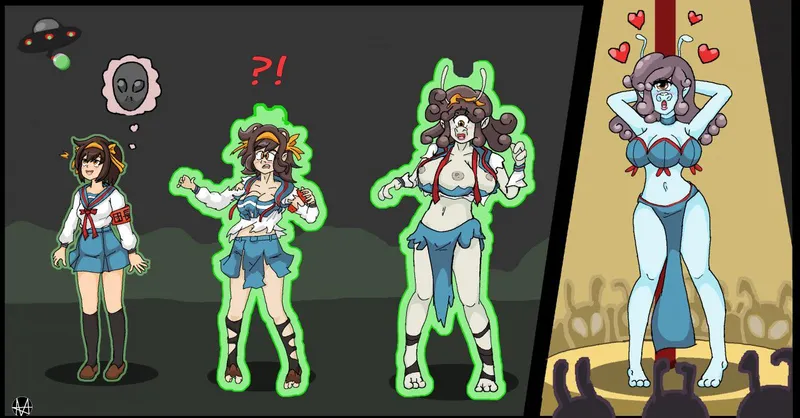 Thumbnail Sera-fuku's Loving Aliens: F Human to F Alien Transformation Tale