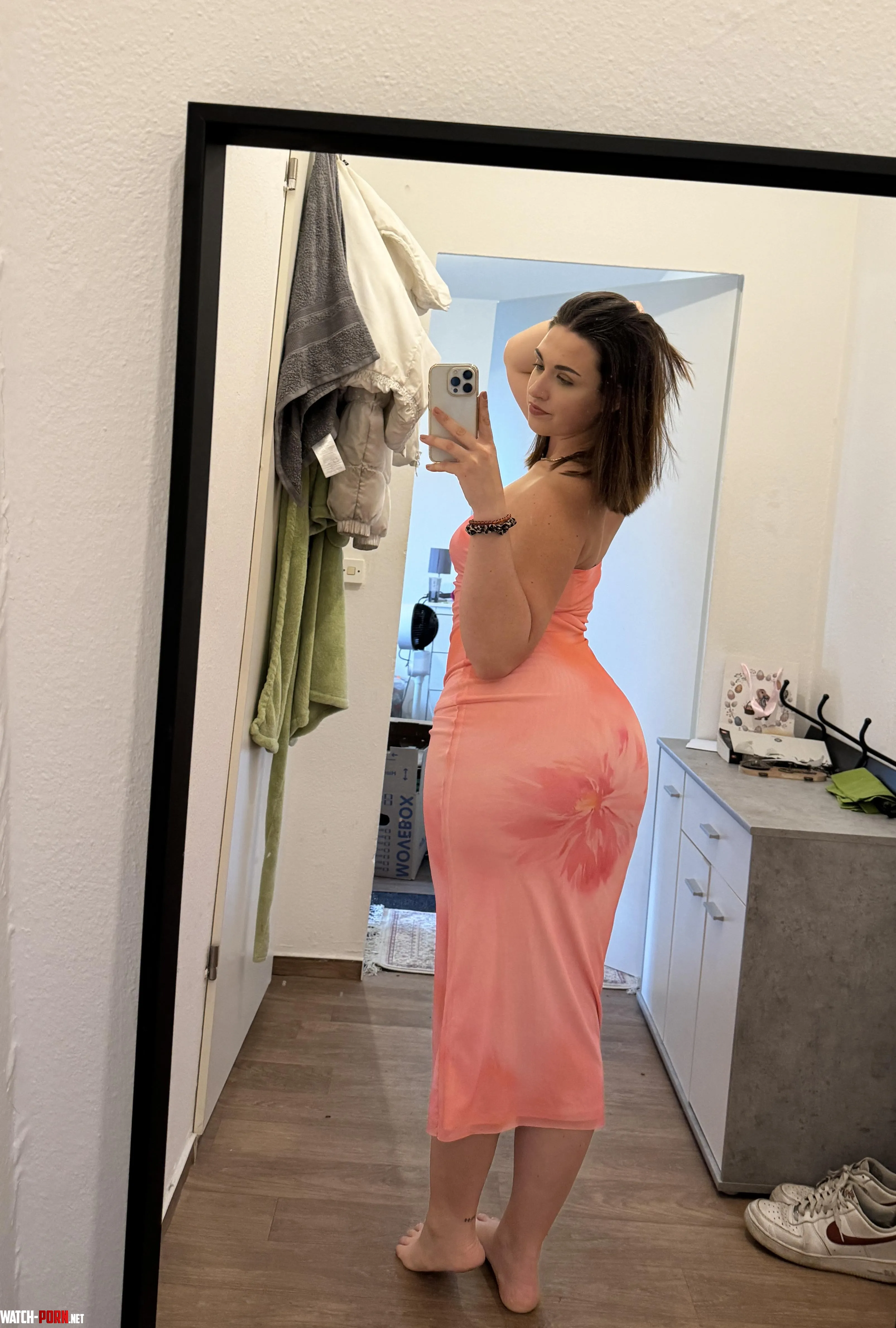 checking my curves in my new dress by EmmaSkyline