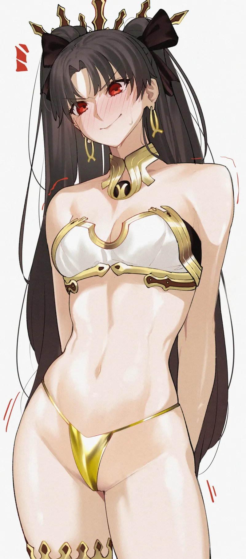 Thumbnail Blushing Ishtar Illustration in Thighdeology by Silent_Steak_9540