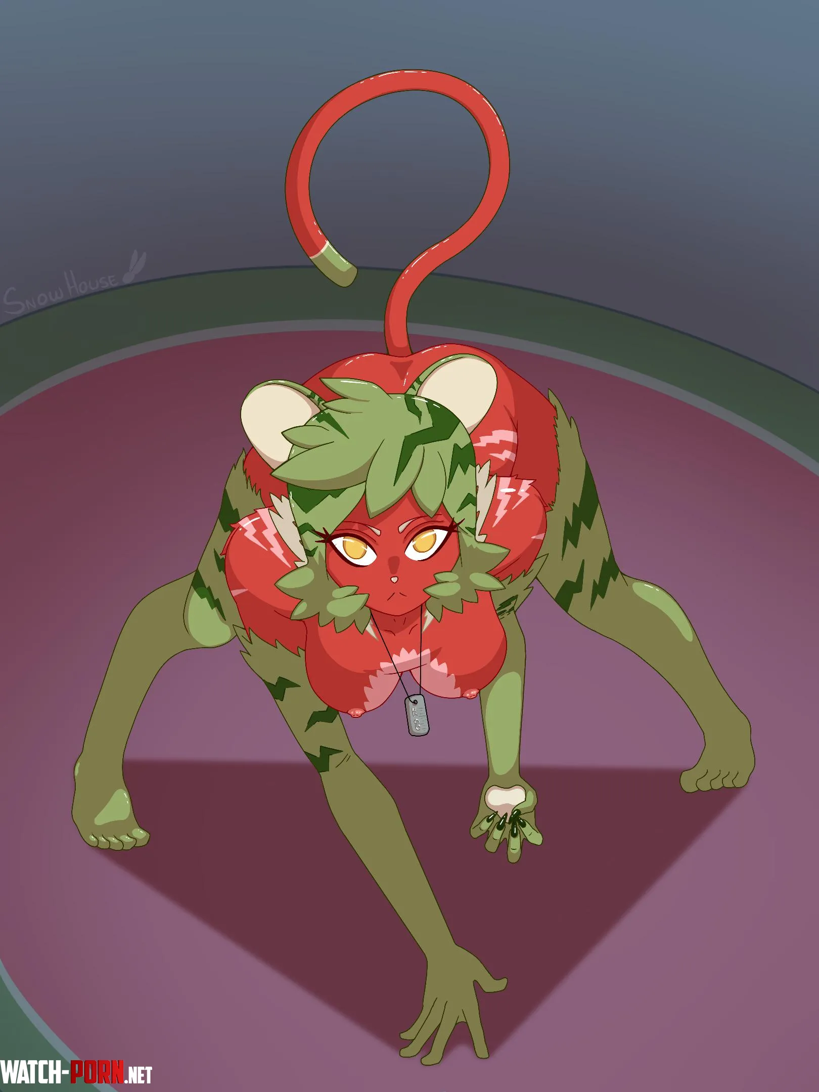 Watermelon tiger (OC) by MuffytheSlampierLaya