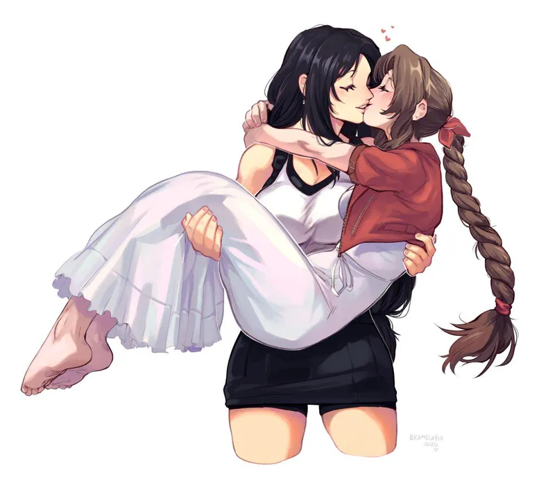 Thumbnail Tifa and Aerith's Story in Final Fantasy 7: Embracing Yuri by freyhstart