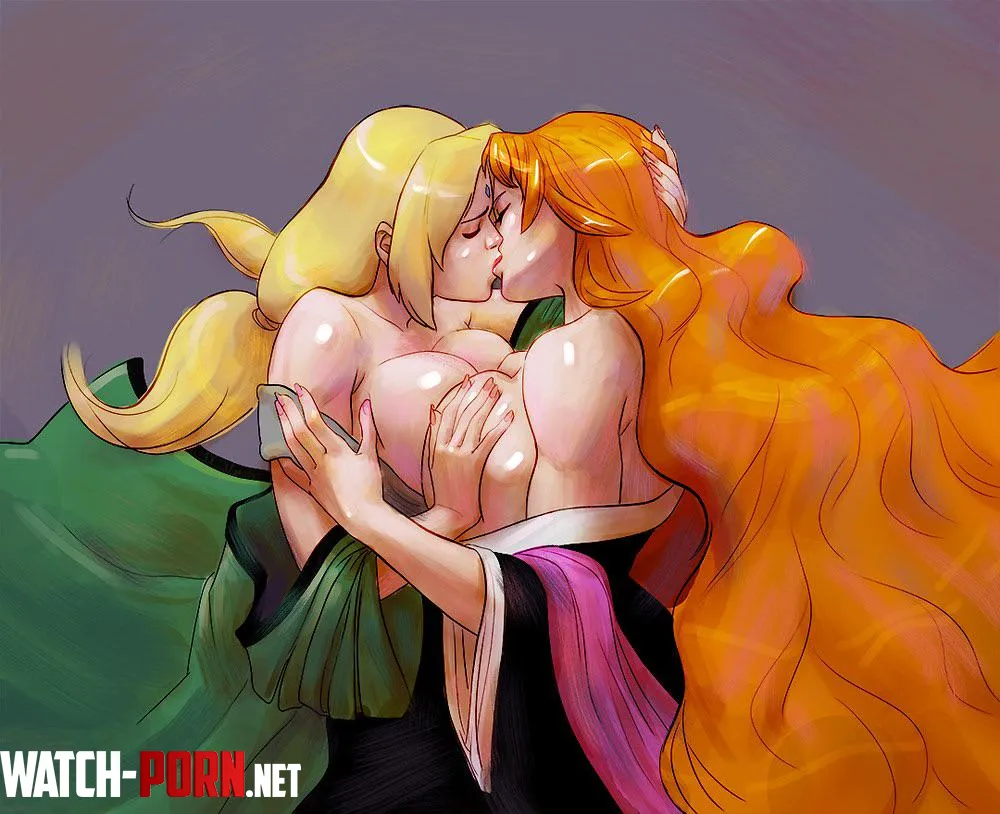 Tsunade and Rangiku making out (Ronce) [Naruto/Bleach] by BwordLasagna