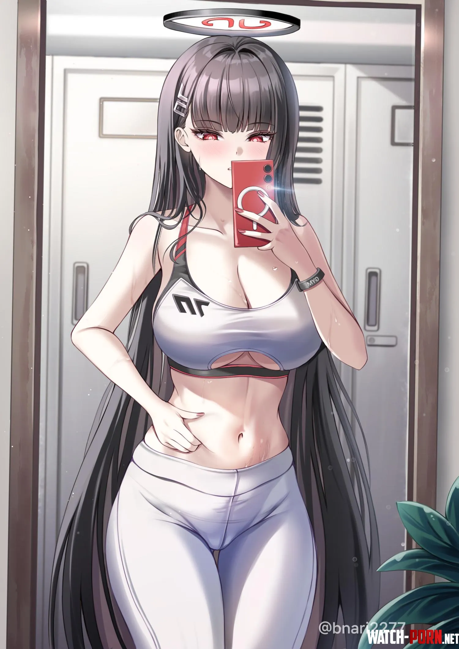 Rio taking a selfie (BNARI / Bnari2277) [Blue Archive] by elegantloveglimmer