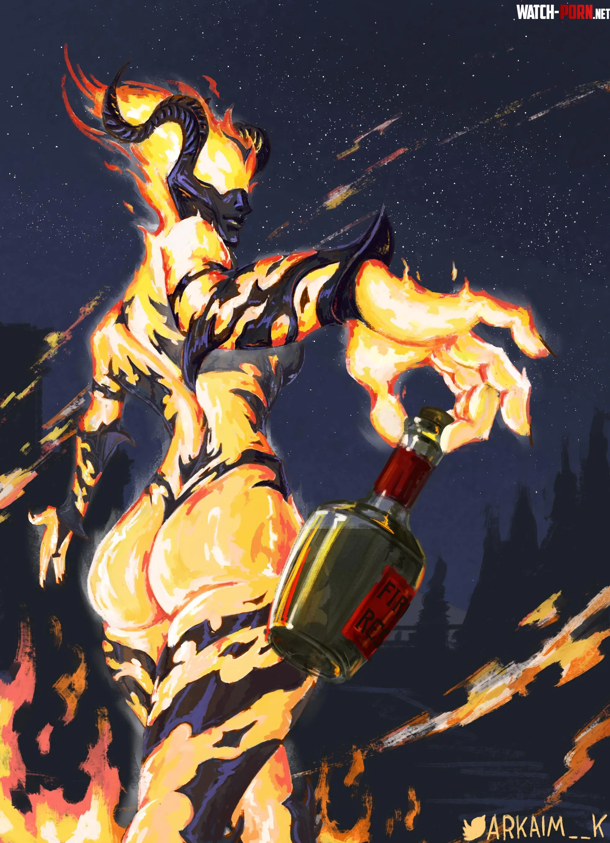 Flame Atronach [Skyrim] by Arkaim_K
