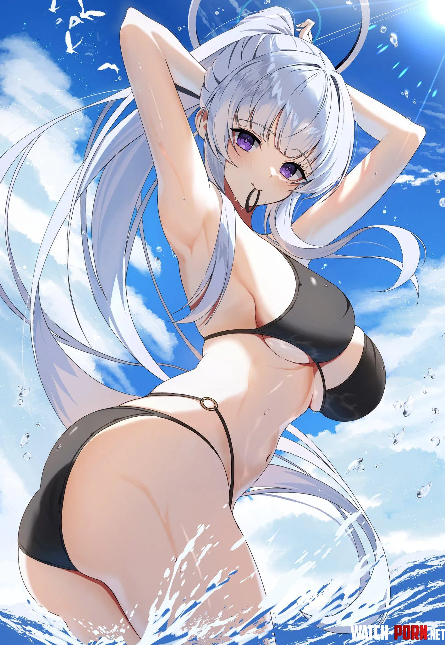 Noa at the beach [Blue Archive] by McKnight94