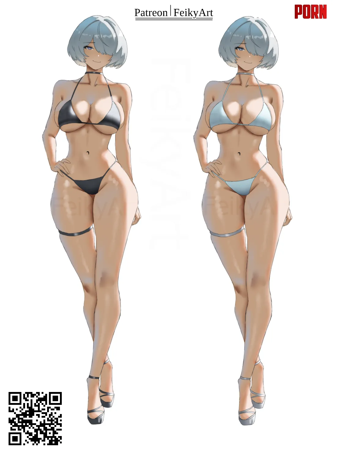 2B bikini sketchs (FeikyArt)[nier automata] by avin8701