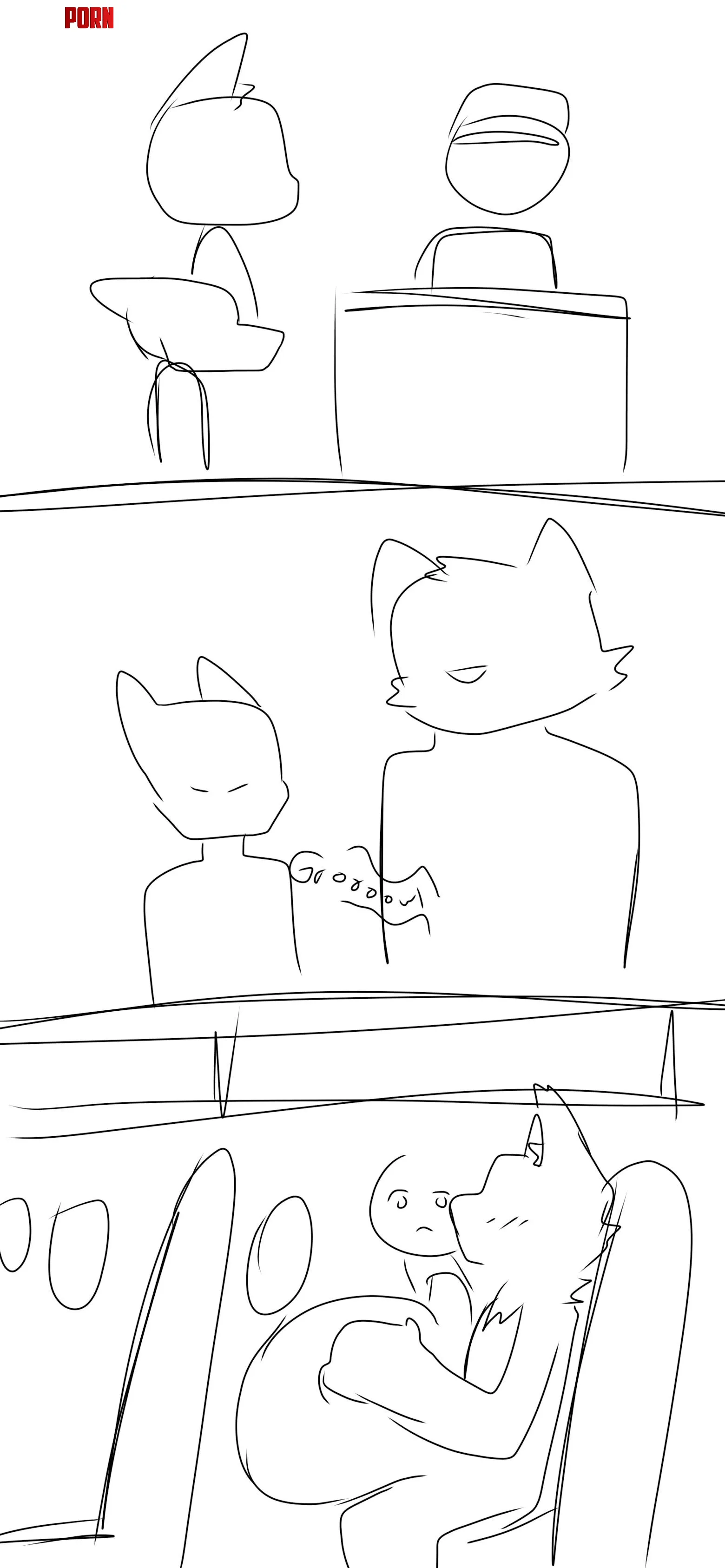 {request} Does anyone know a comic that is like this where a kobold gets eaten before a flight because they’re going in a furcon? Would help a lot! by EndMySxfferings