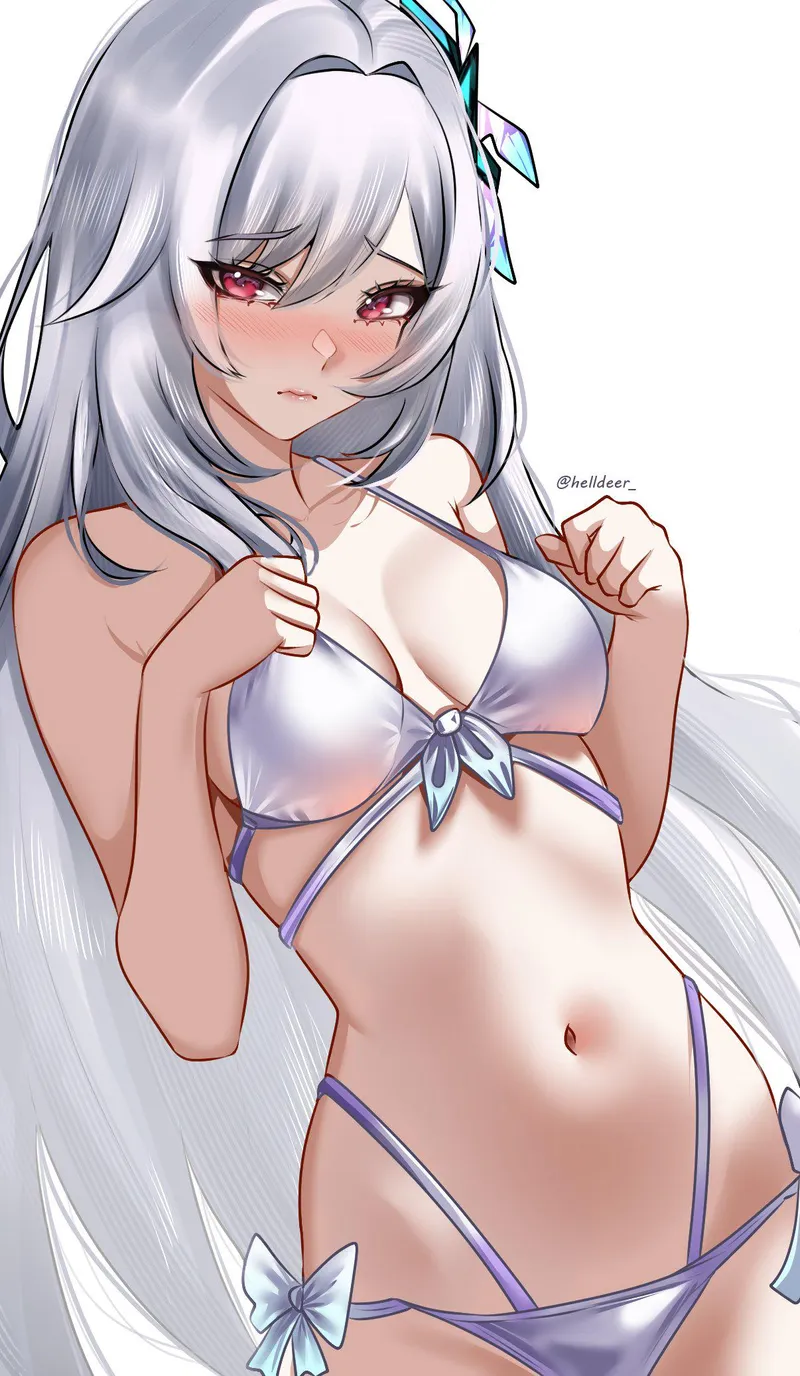Thumbnail Summer Skirk [Genshin Impact] by destinyherowolf: A Look at Ecchi Art