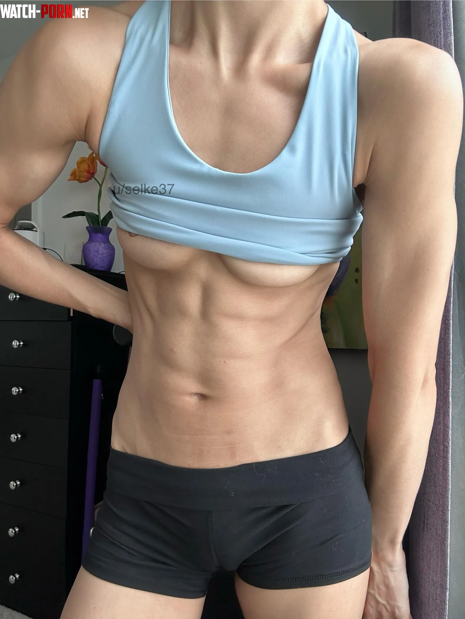 post-workout arms & abs (oh, & undertit) by selke37