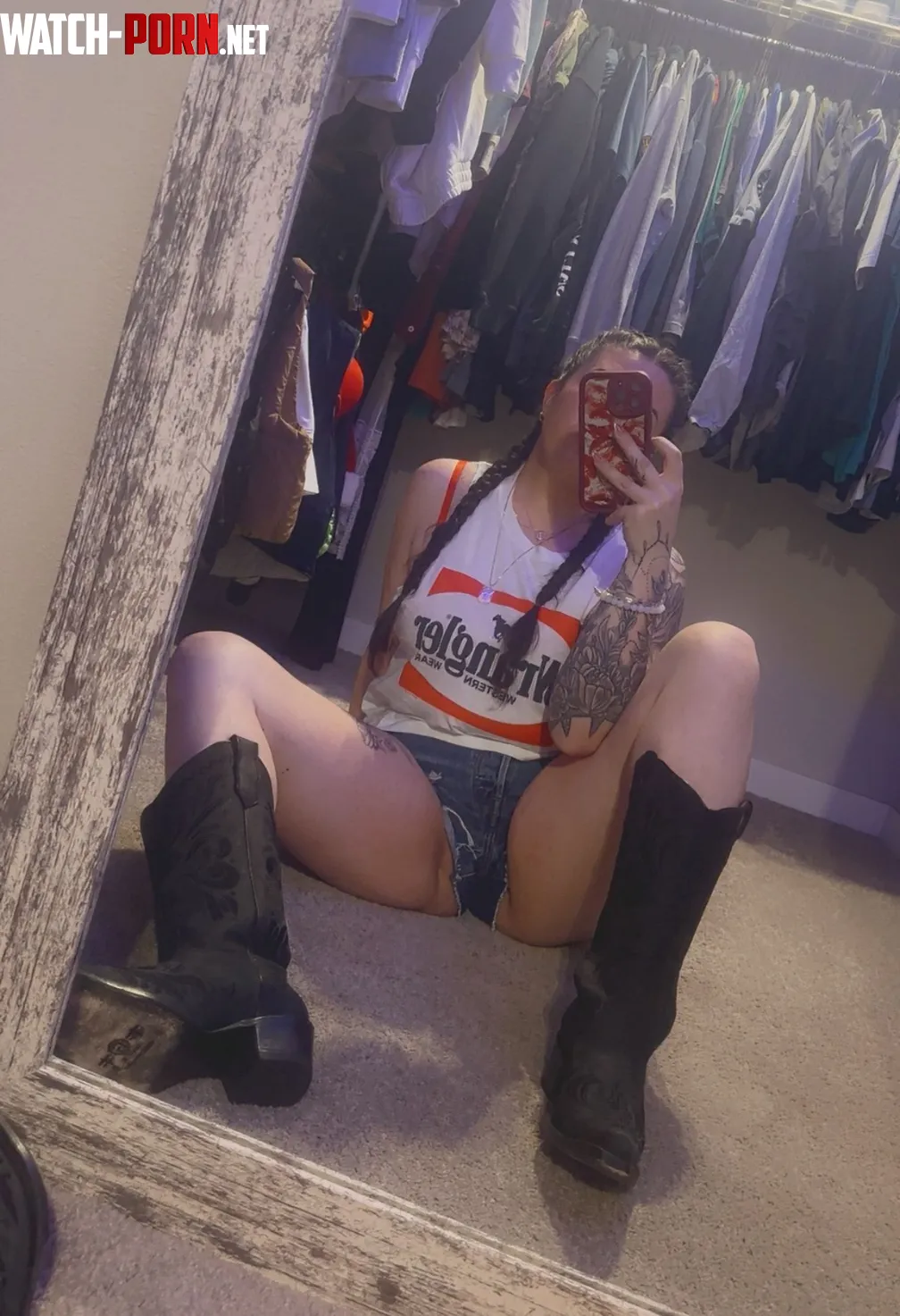 Pigtails and boots 😈 by Hungrylikethe_Wolf