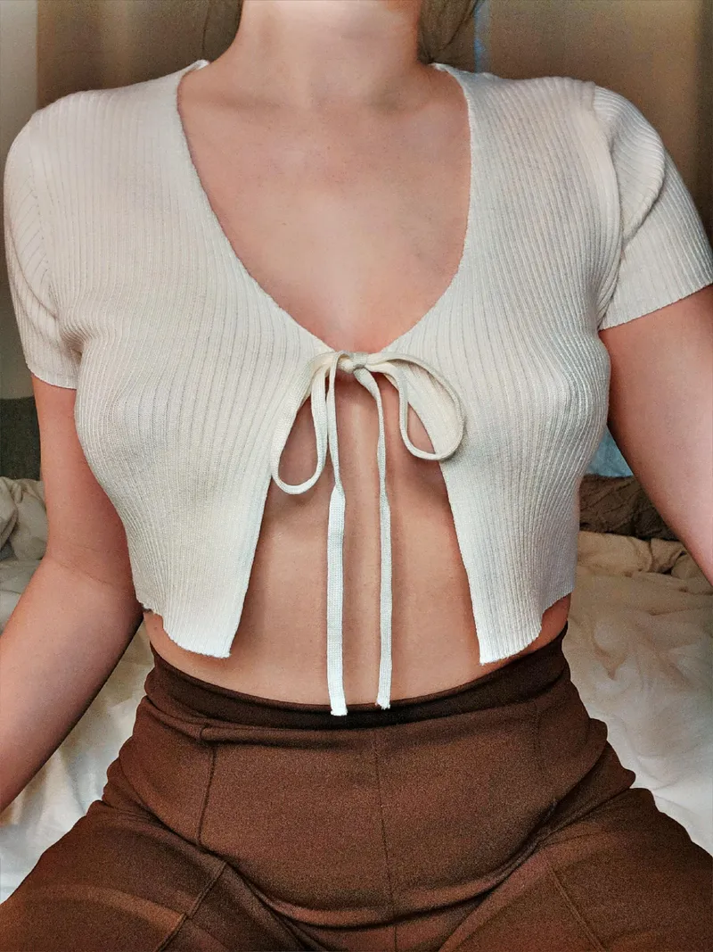 Thumbnail April_White: Too Much in Croptops? | croptopgirls