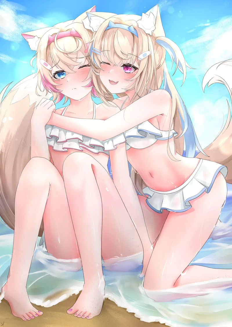 Thumbnail Beach Doggos Fun by A_MASSIVE_PERVERT: A Hololive Adventure