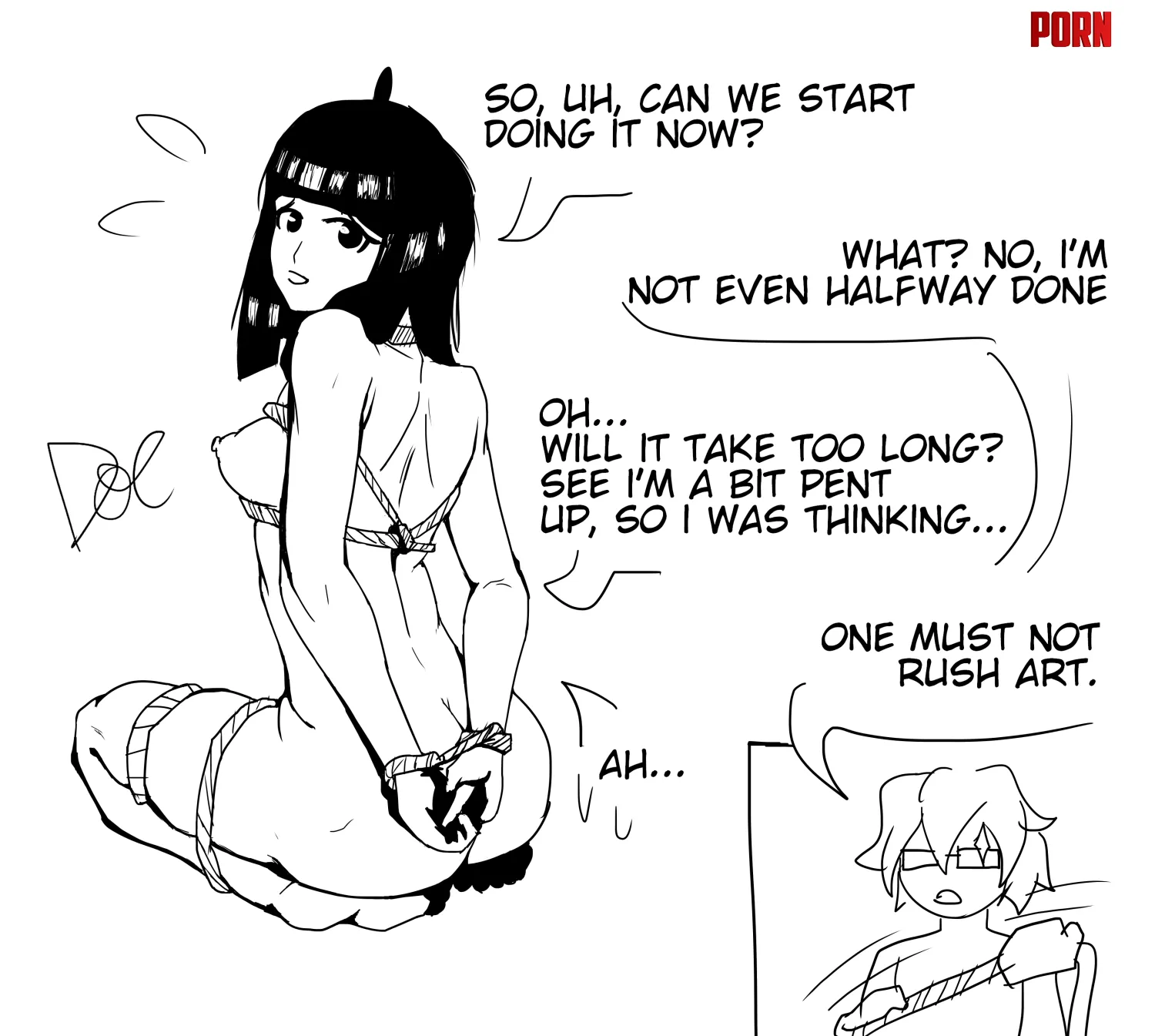 She didn't count on his perfeccionism while tying her up (OC) by ChapatinPHD