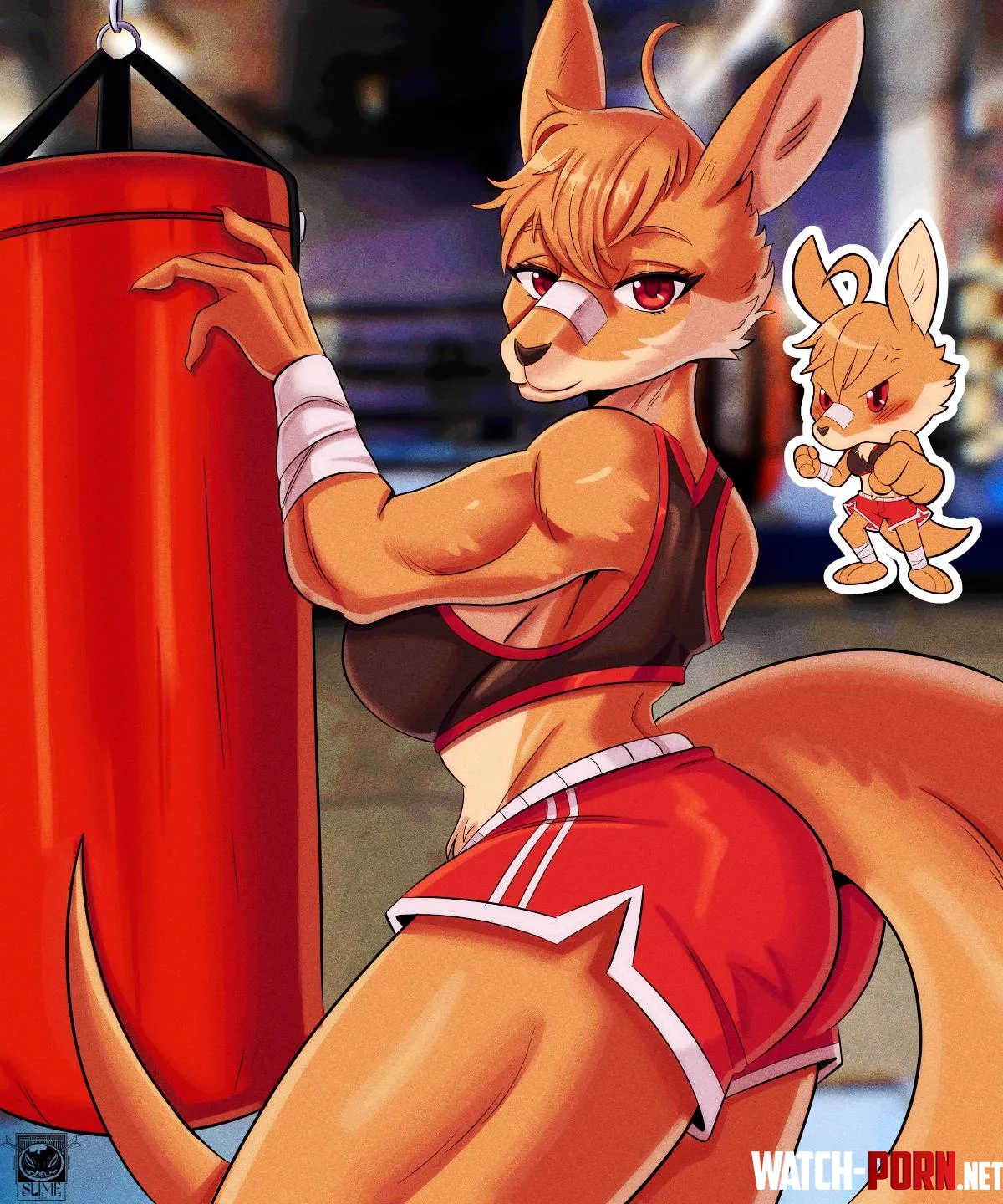 🦘💥 Meet Franziska, the boxing kangaroo girl created by @drawligator  !  (Art by me) by rodolfoslime
