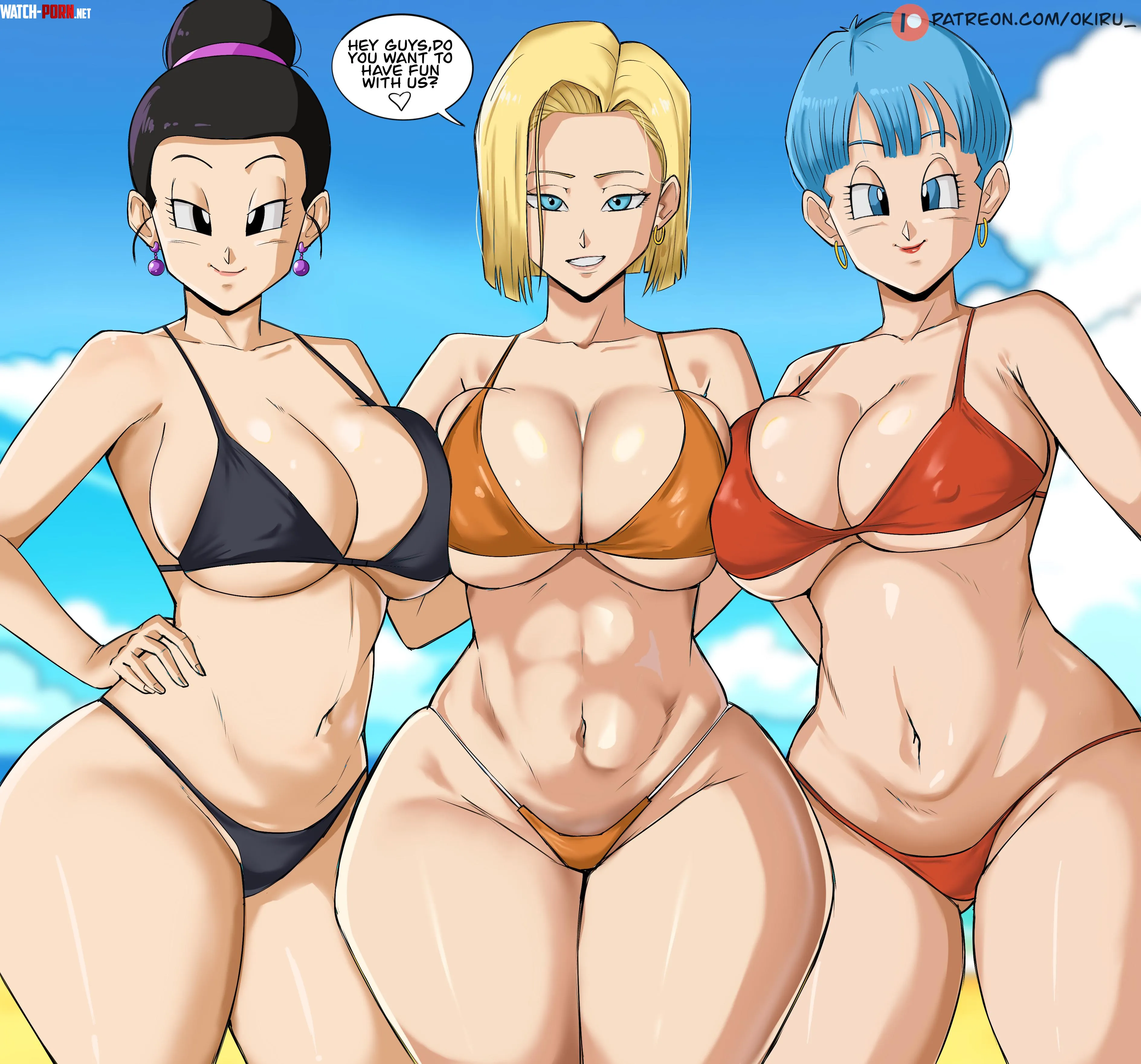 chichi, 18 & bulma (okiru) by mrtecta