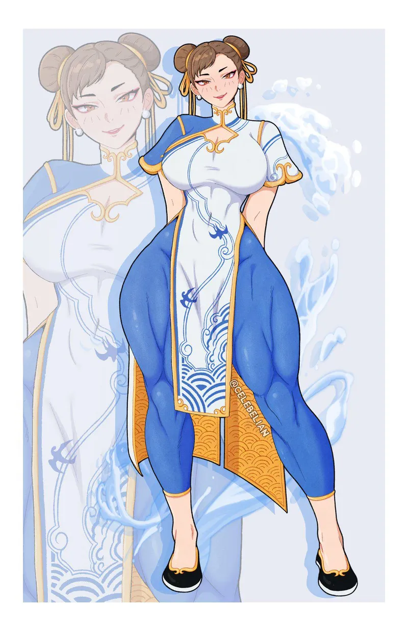 Thumbnail Chun-Li (Celebelian) from Street Fighter by Throwawheylmao in fitdrawngirls Category