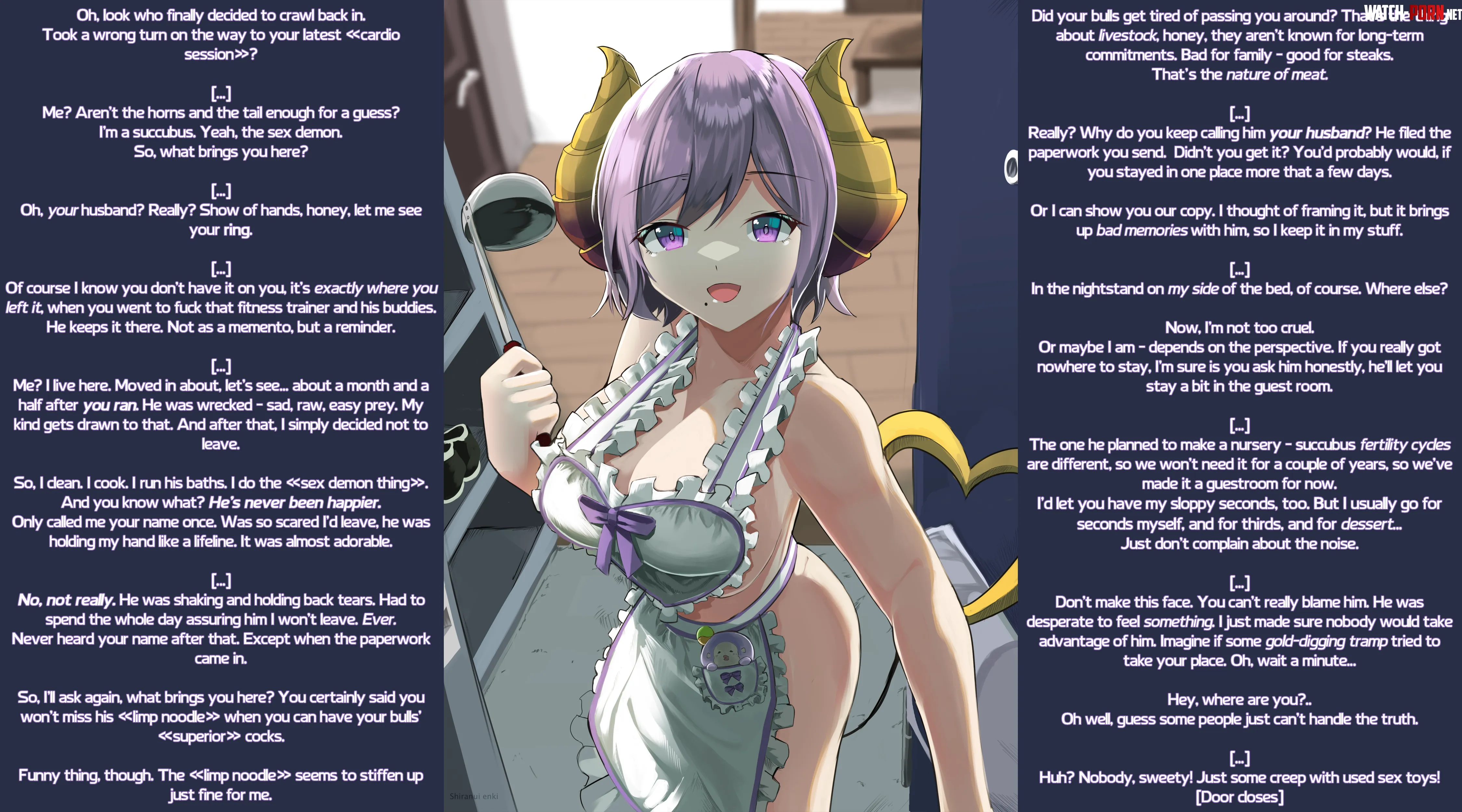 Greeter at the door. [Succubus] [Wholesome] [NoSex] [AntiNTR] [Savior] by 010_Errant_Question