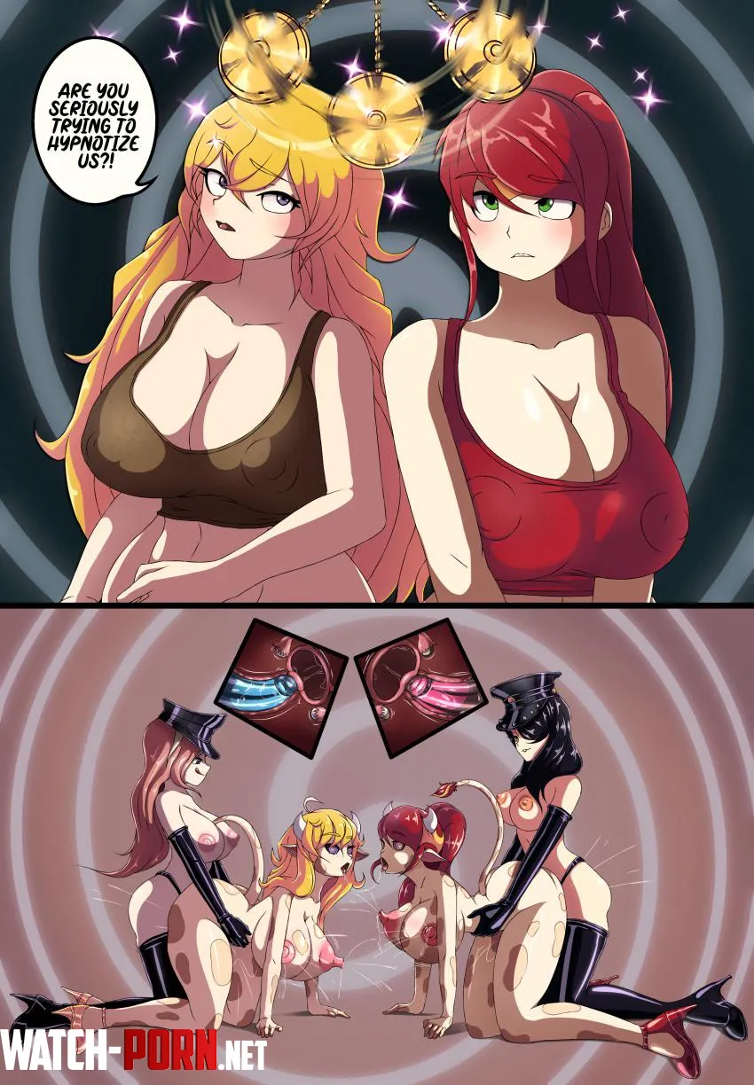 Yang and Pyrrha Hypnotized [RWBY] (Anoningen) sourced from Hypnohub by HypnoZakuBlack