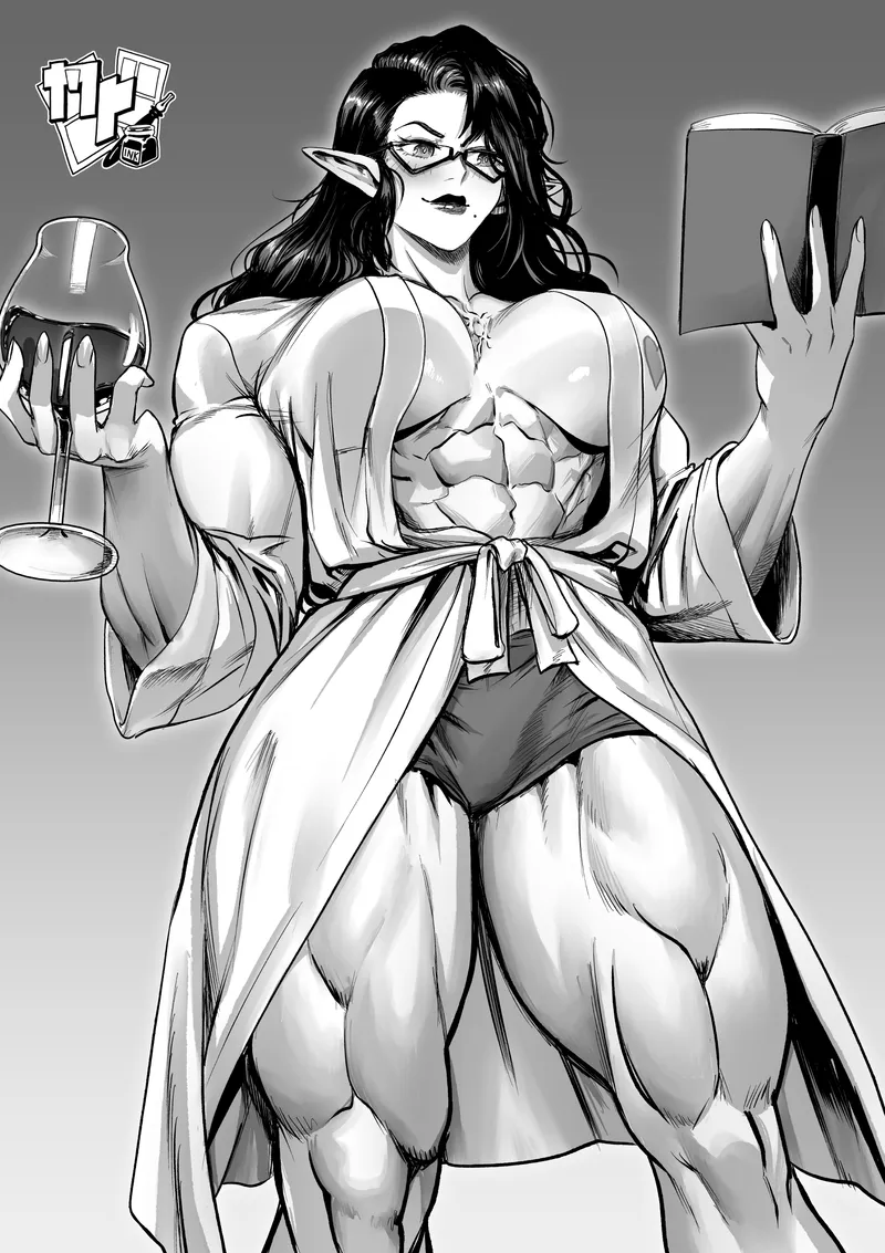 Thumbnail Elegant Muscle Mommy (Manga Professor) by Throwawheylmao in fitdrawngirls Category