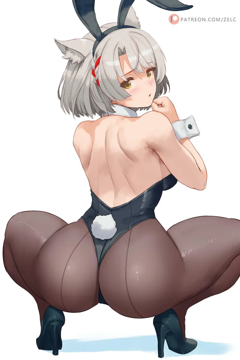 Thumbnail Mio Tries the Bunny Look (Zelc) by SpitefulCrow1701: A Playful Ecchi Transformation