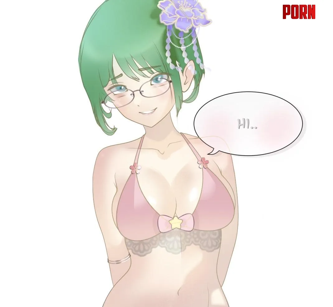 OC shy girl with green hairs midriff :) by 123sailor