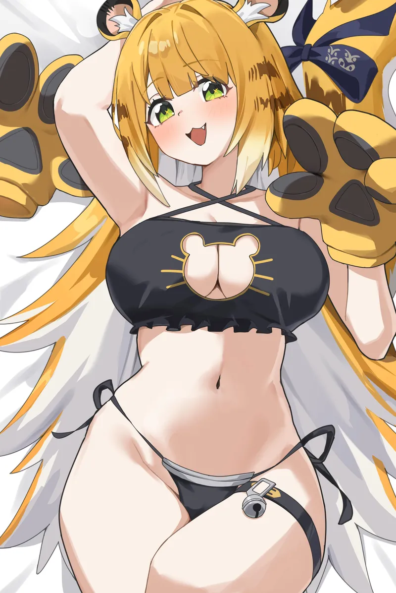 Thumbnail Big Anime Tiddies Alert! Meet Big Ju Fufu in Tiger Kingerie