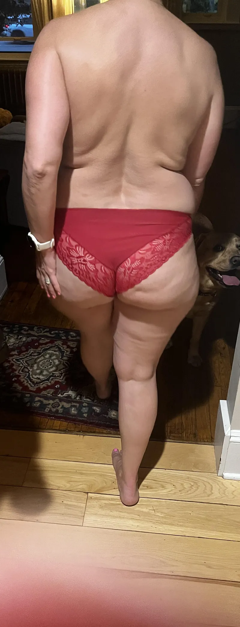 Thumbnail Thighs in Bold Crimson: An Analysis by MilfWife51 in the Thighs Category
