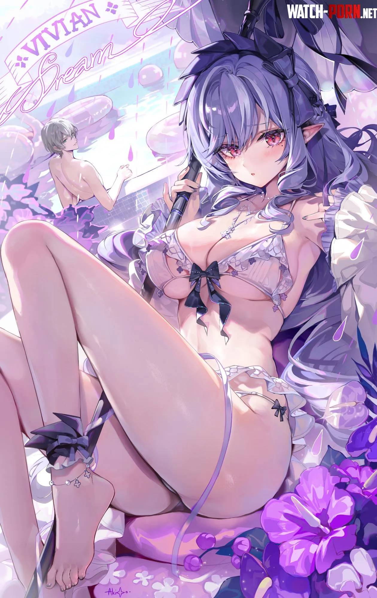 Vivian in bikini and flowers (AkiZero1510 / zero15101991) by elegantloveglimmer