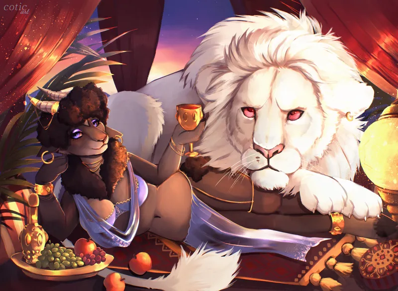 Thumbnail Furry Artistry: Luxurious Elegance by Coticartist