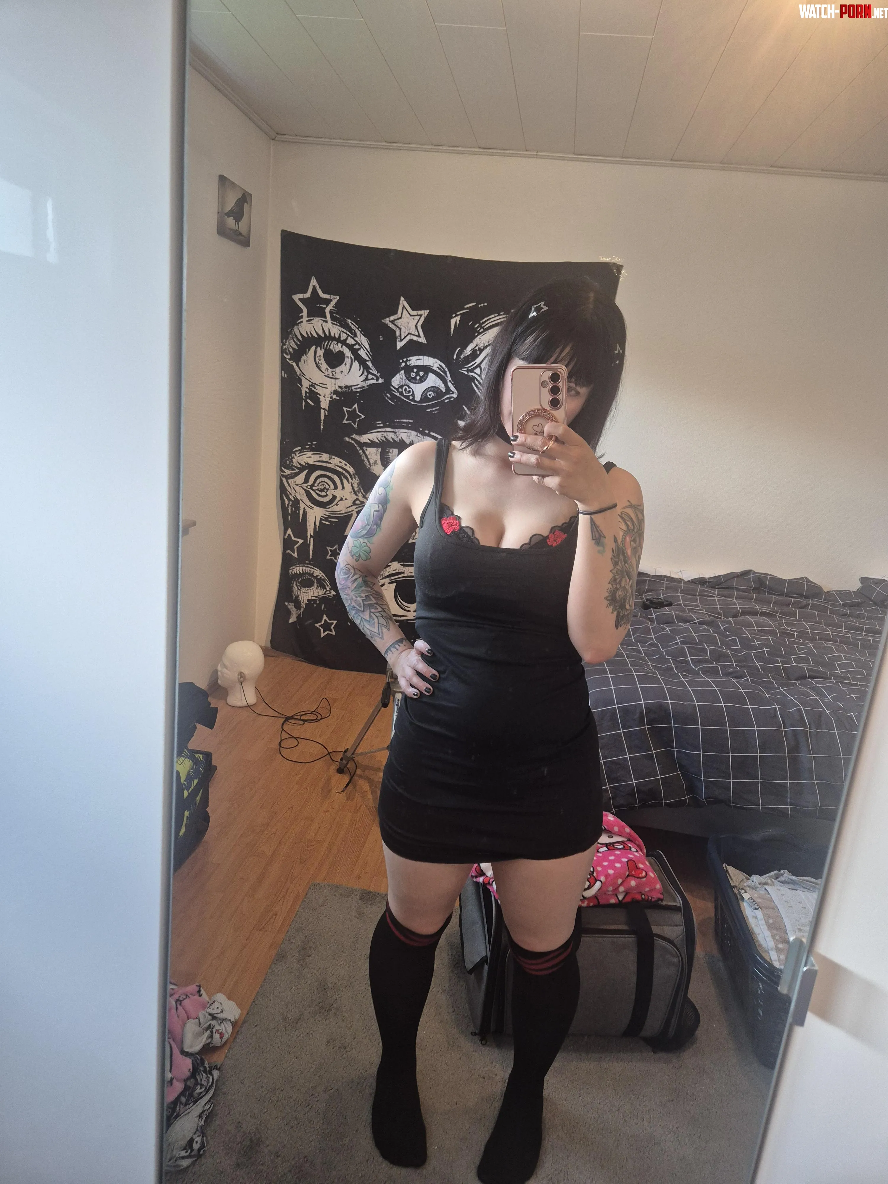 Casual black dress by DizzyDora_